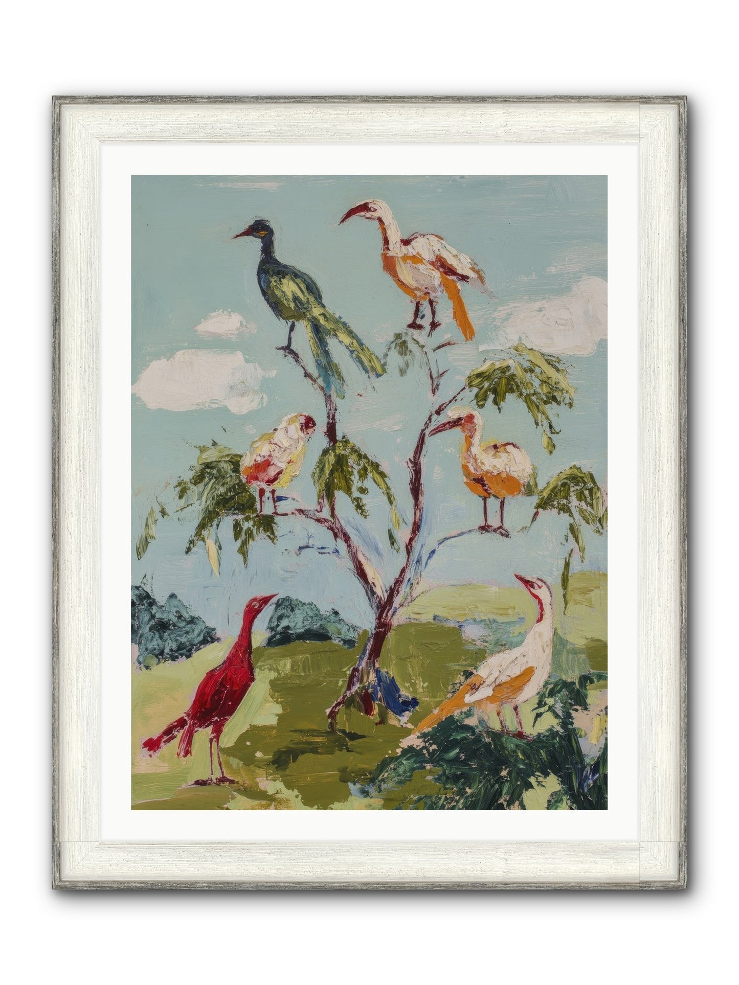 The Language Of Flight Framed Print - Driftwood White 30x40