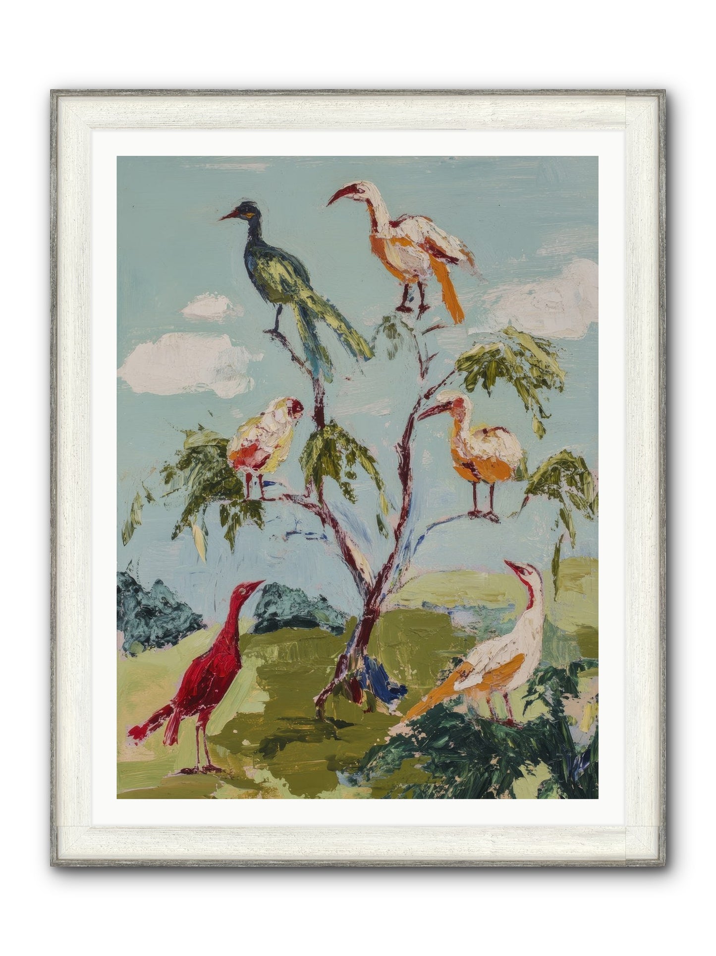 The Language Of Flight Framed Print - Driftwood White 36x48