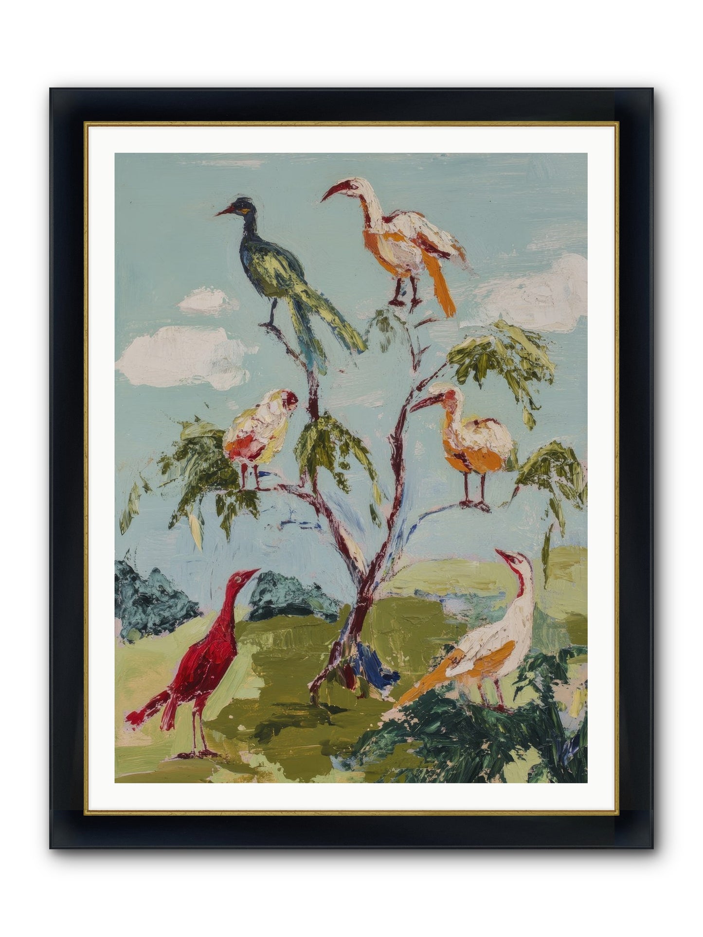 The Language Of Flight Framed Print - Wide Black w/Gold 36x48