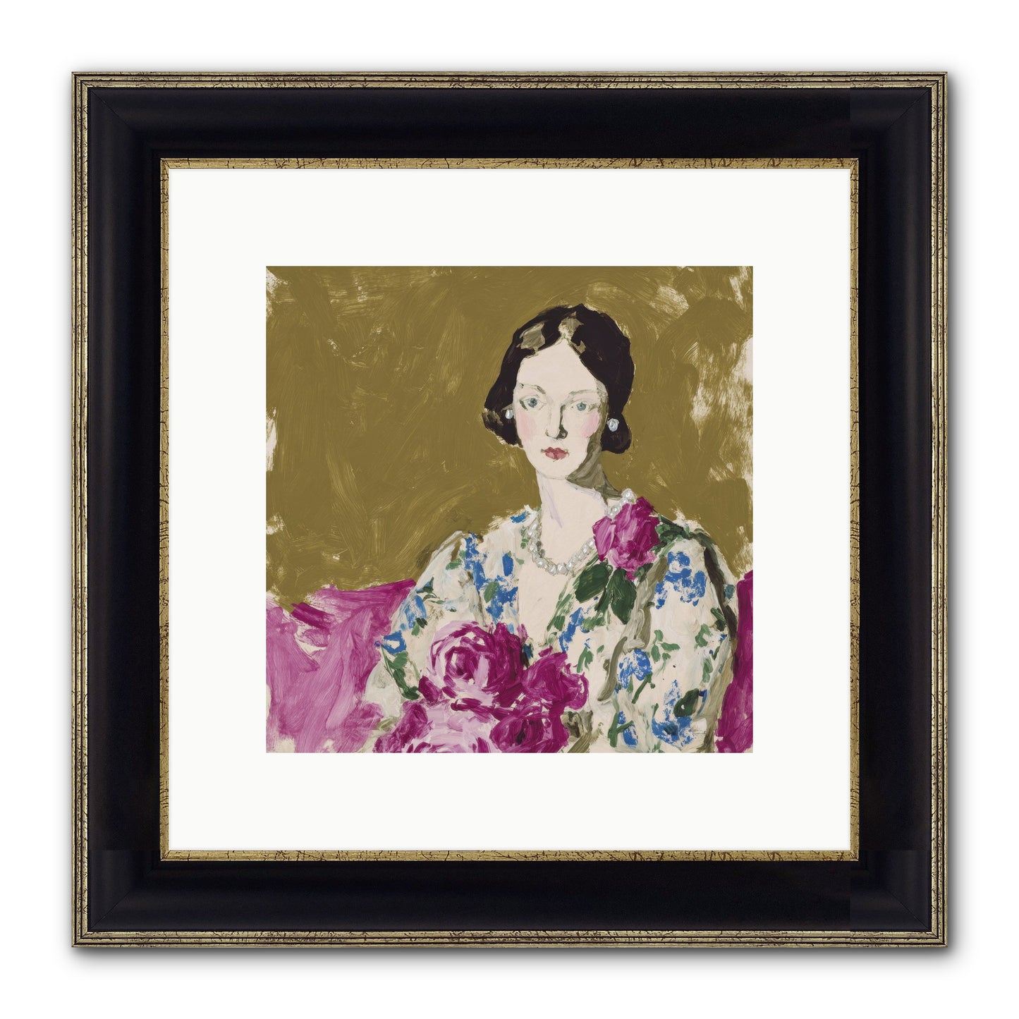The Language Of Stillness Framed Print - Black & Gold 10x10