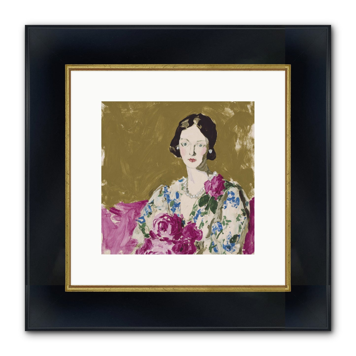 The Language Of Stillness Framed Print - Wide Black w/Gold 10x10