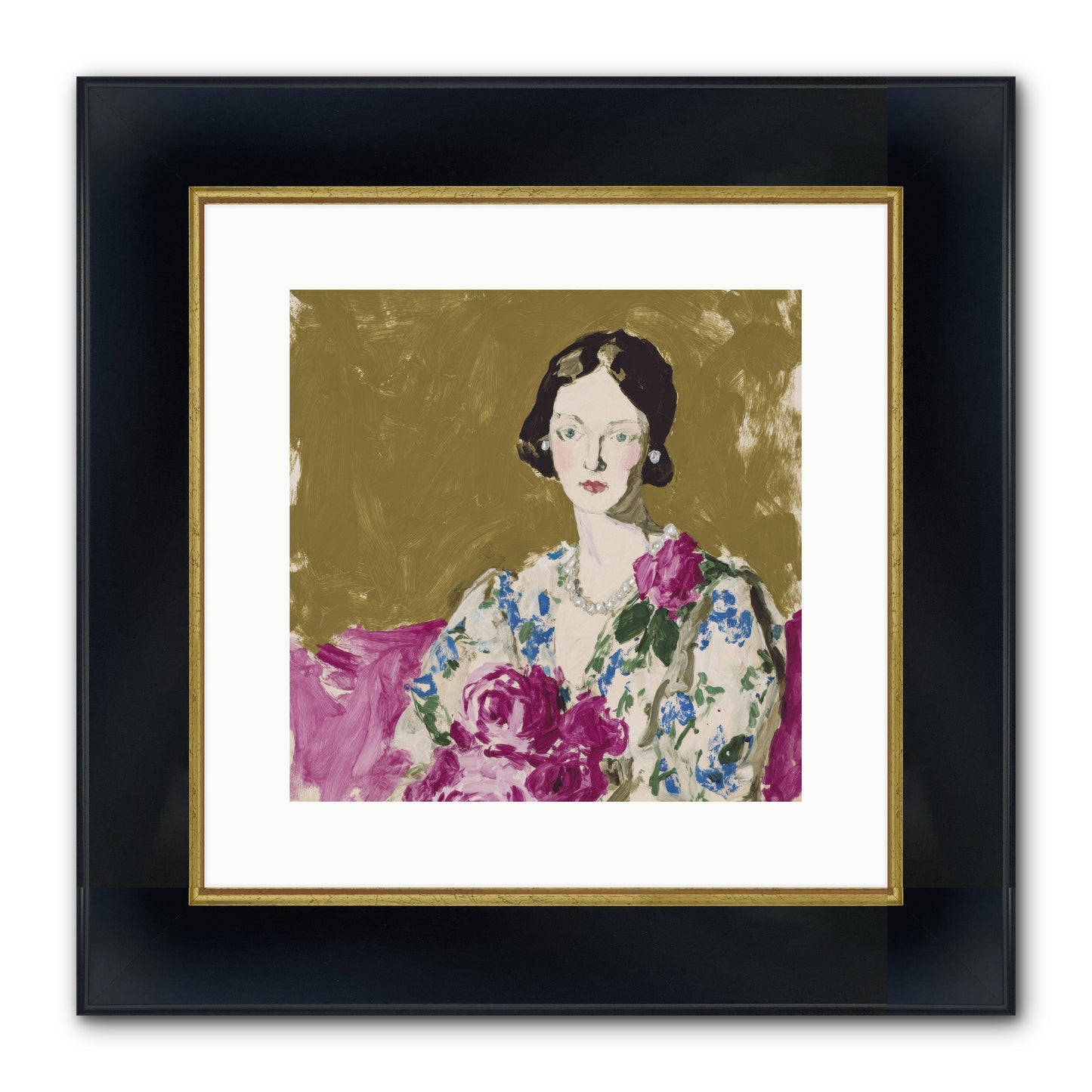 The Language Of Stillness Framed Print - Wide Black w/Gold 12x12