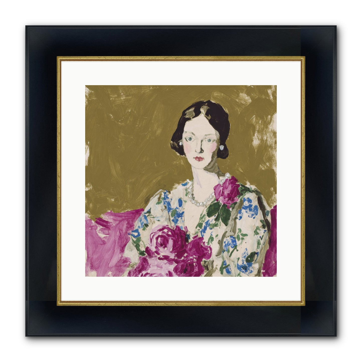 The Language Of Stillness Framed Print - Wide Black w/Gold 16x16