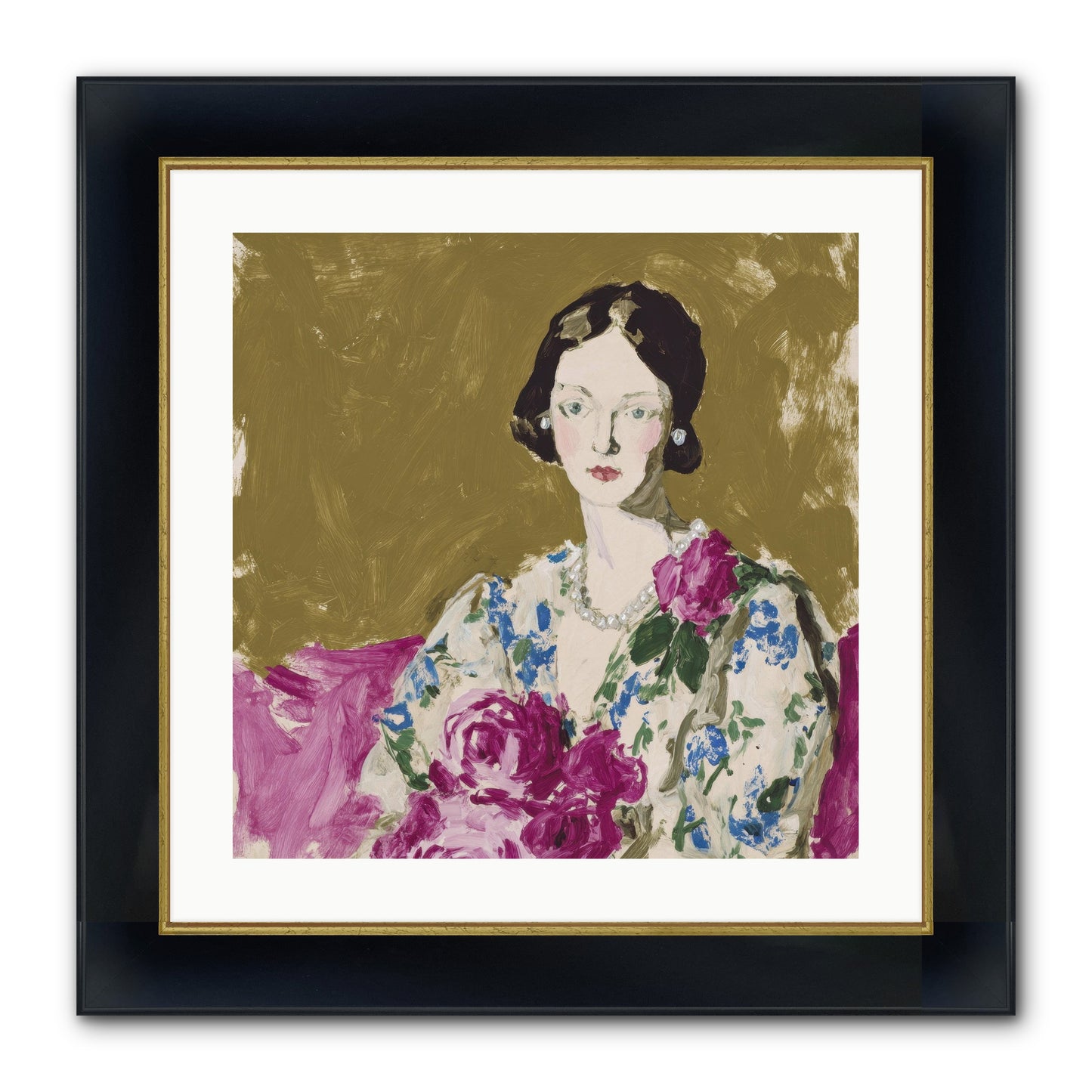 The Language Of Stillness Framed Print - Wide Black w/Gold 20x20
