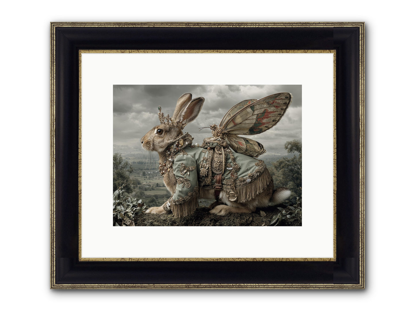 The Last Apricot Market Framed Print - Black & Gold 12x9