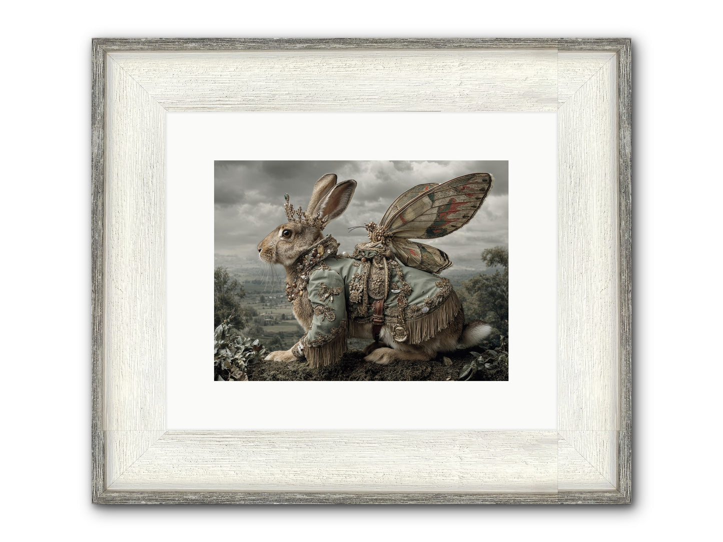 The Last Apricot Market Framed Print - Driftwood White 12x9