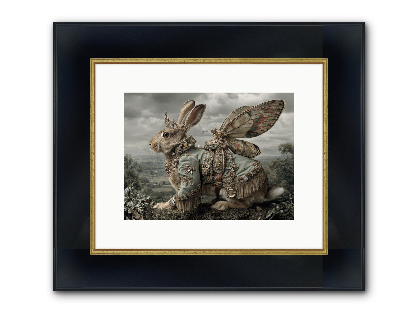 The Last Apricot Market Framed Print - Wide Black w/Gold 12x9