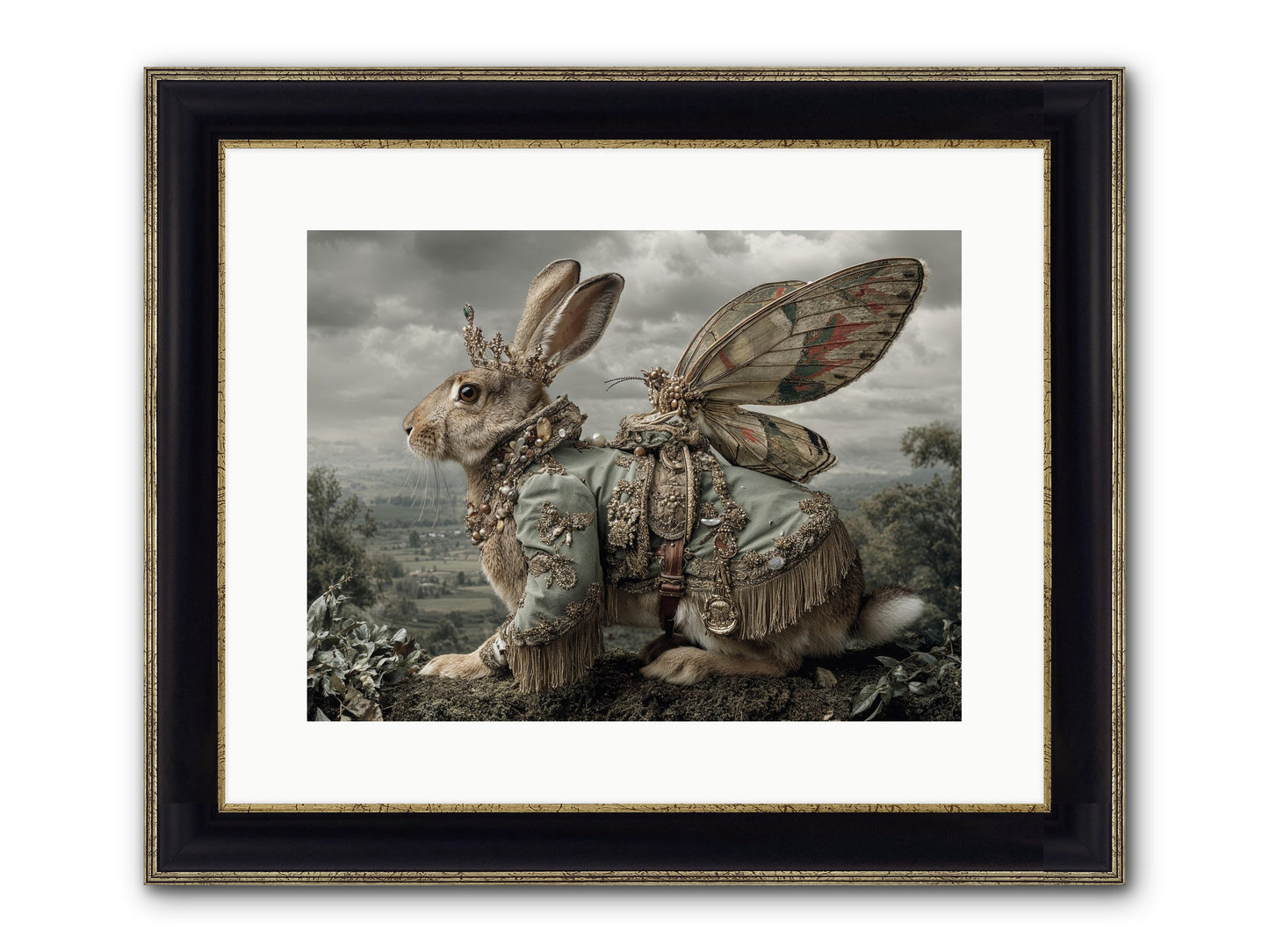 The Last Apricot Market Framed Print - Black & Gold 16x12