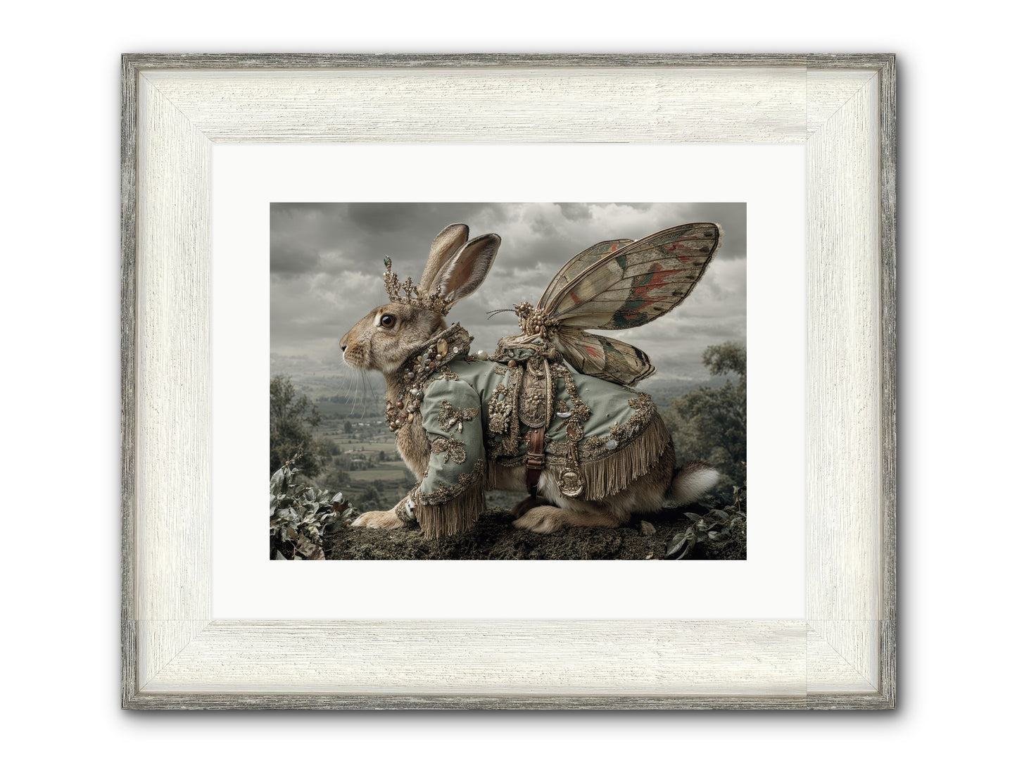 The Last Apricot Market Framed Print - Driftwood White 16x12