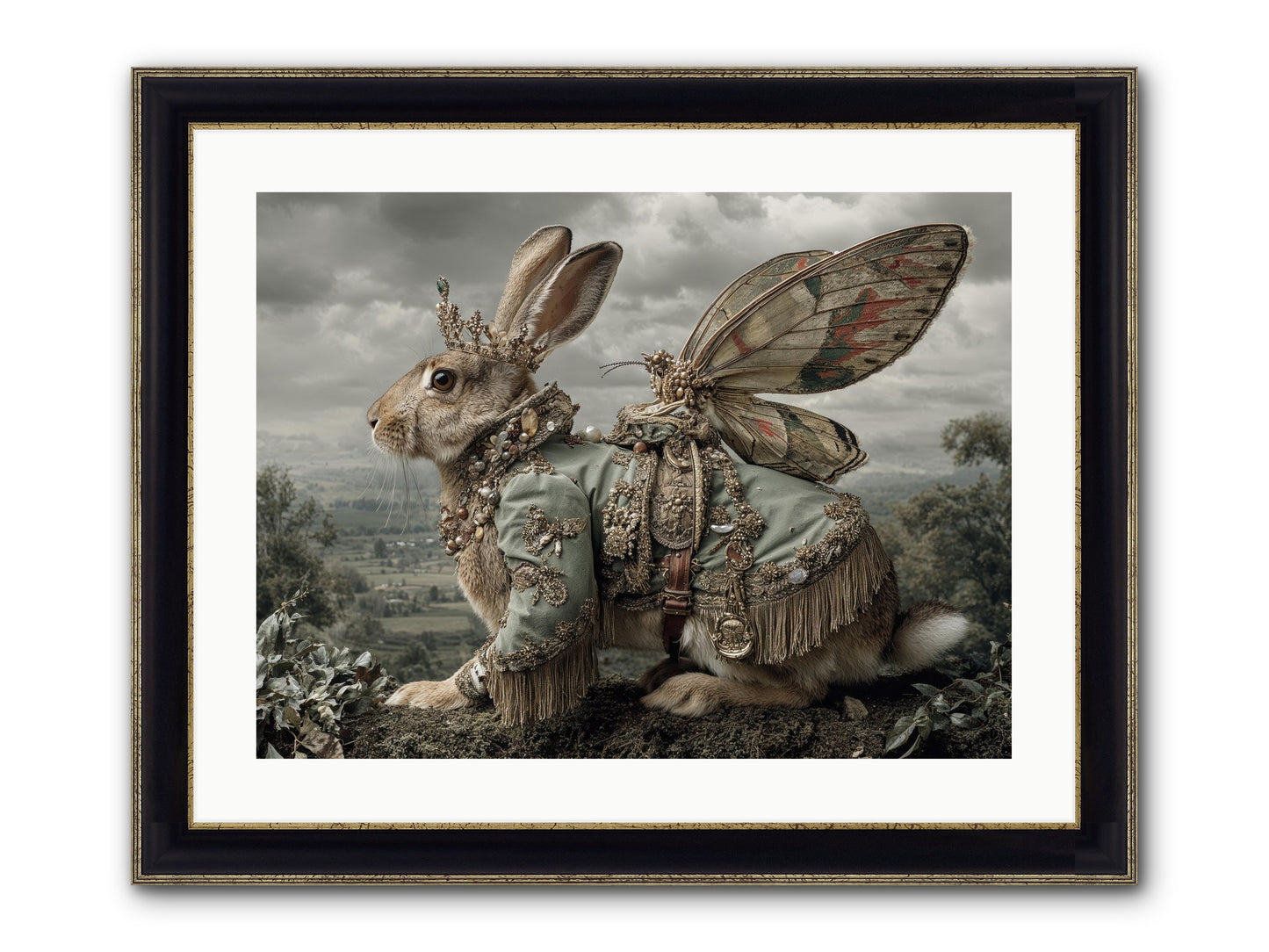 The Last Apricot Market Framed Print - Black & Gold 24x18