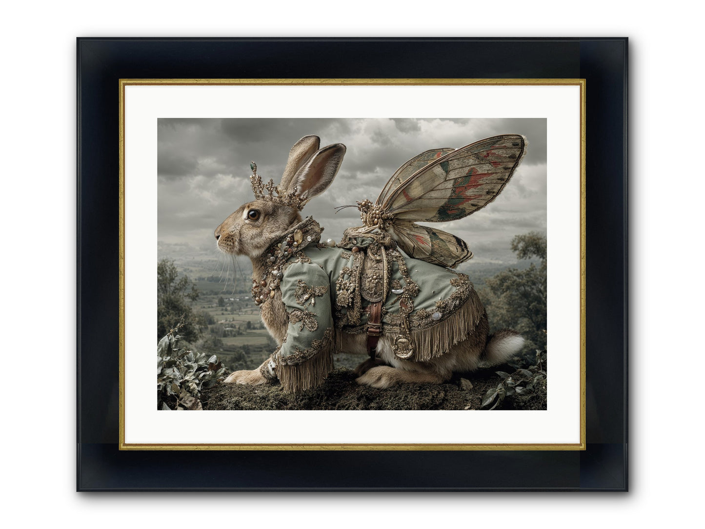 The Last Apricot Market Framed Print - Wide Black w/Gold 24x18