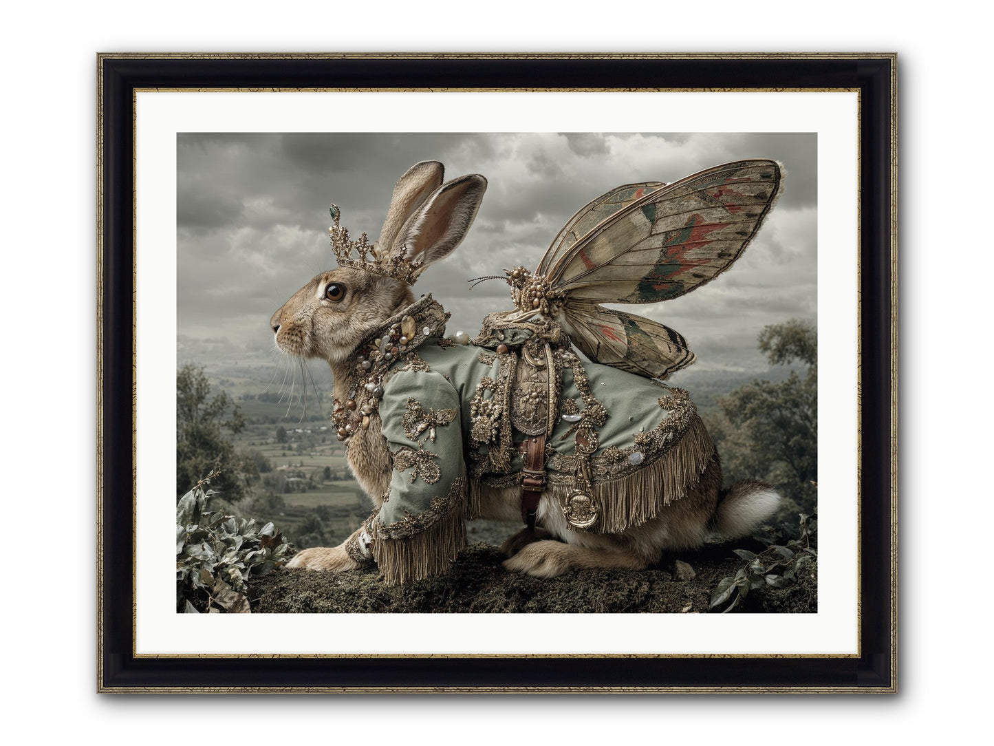 The Last Apricot Market Framed Print - Black & Gold 32x24