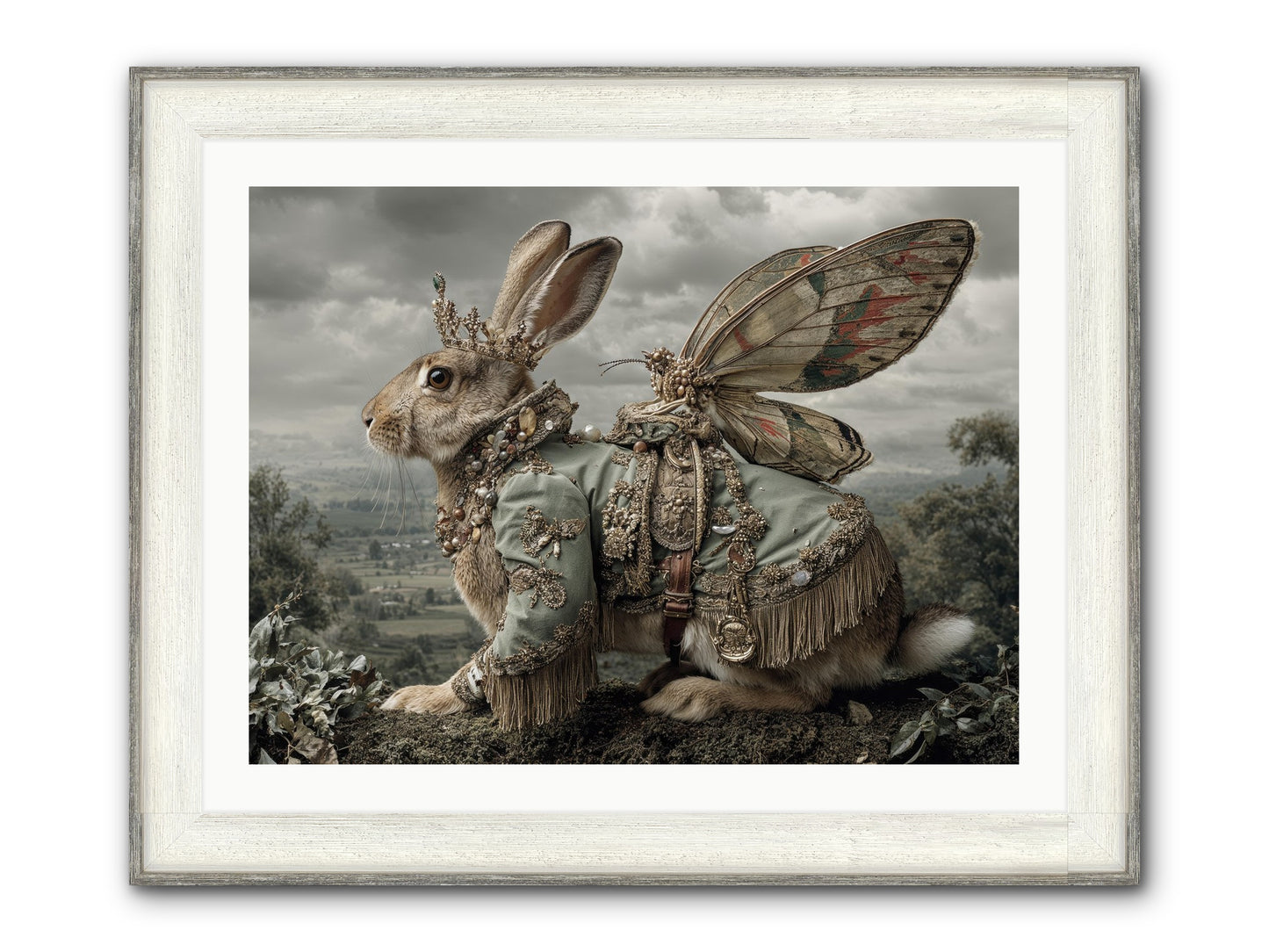 The Last Apricot Market Framed Print - Driftwood White 32x24