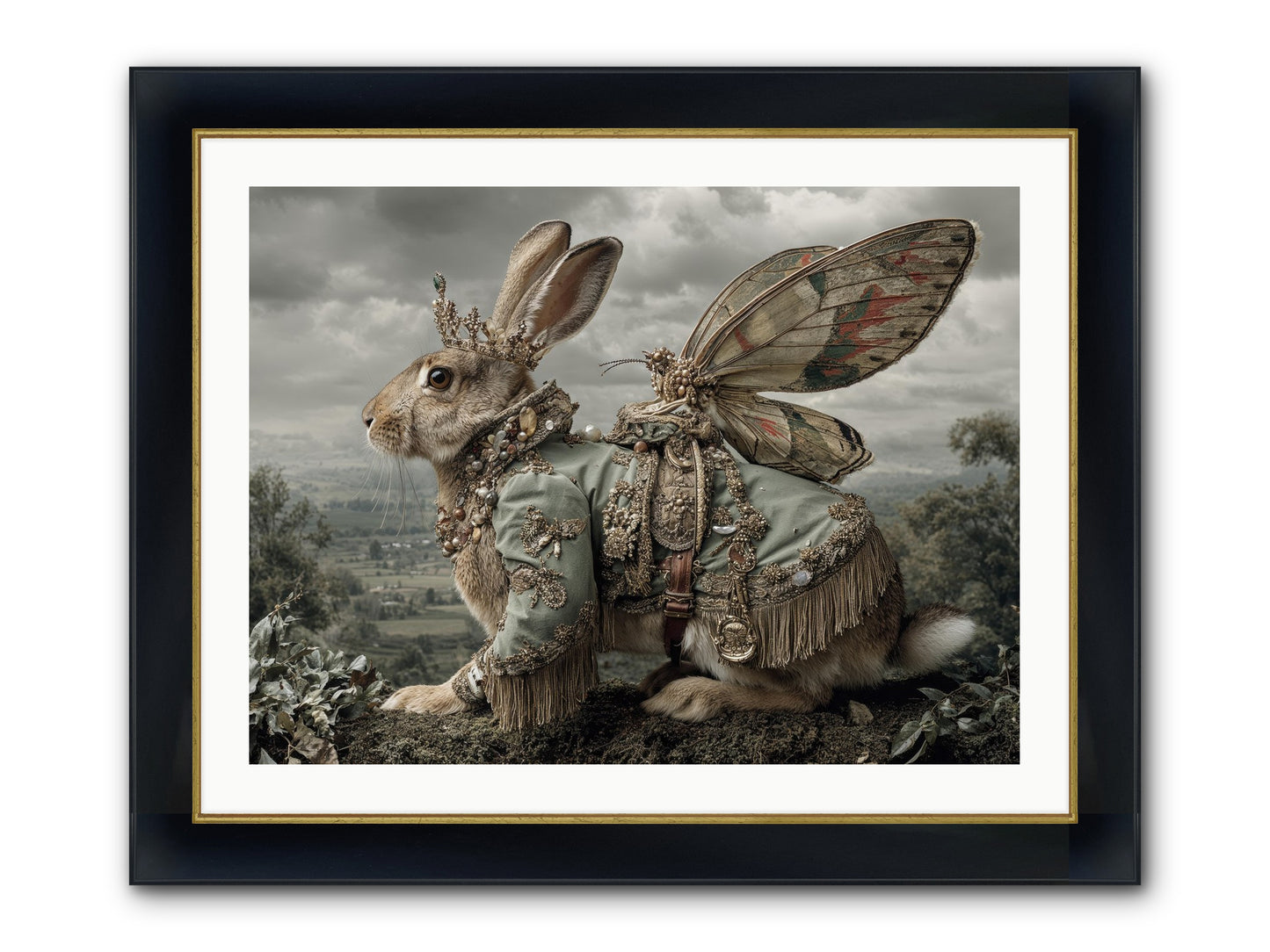 The Last Apricot Market Framed Print - Wide Black w/Gold 32x24