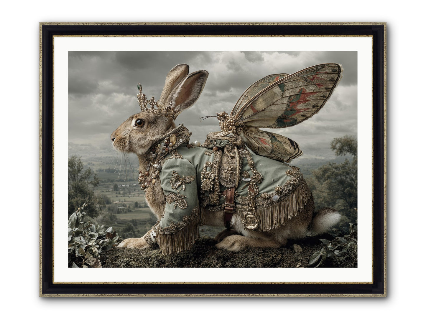 The Last Apricot Market Framed Print - Black & Gold 40x30