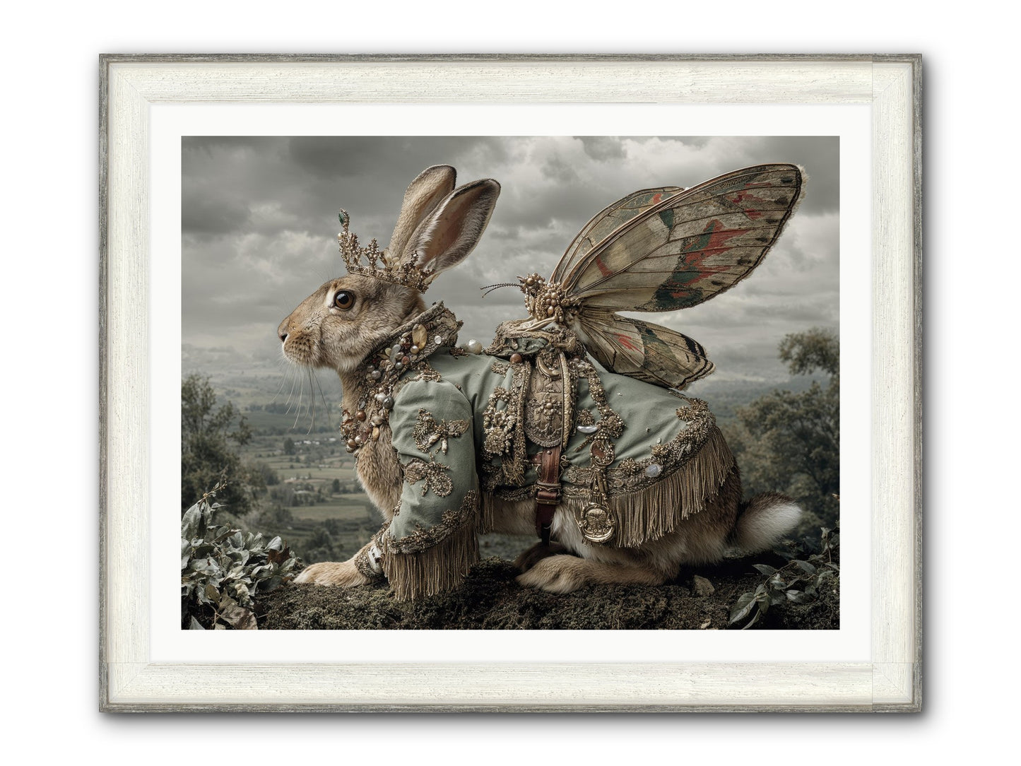 The Last Apricot Market Framed Print - Driftwood White 40x30