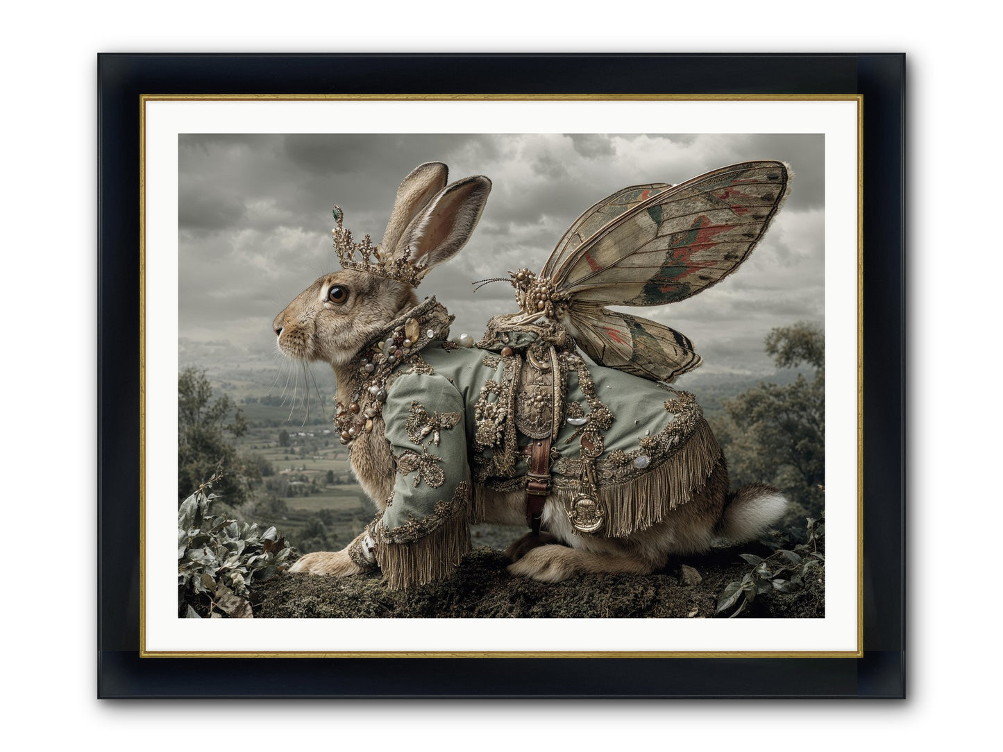 The Last Apricot Market Framed Print - Wide Black w/Gold 40x30