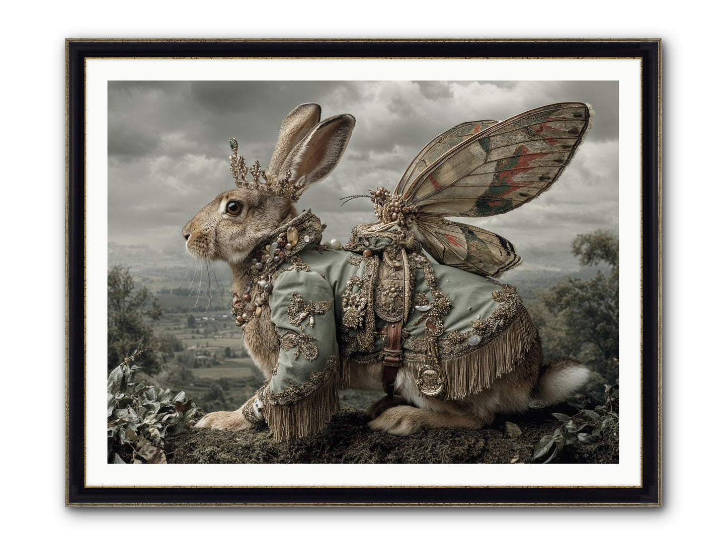 The Last Apricot Market Framed Print - Black & Gold 48x36