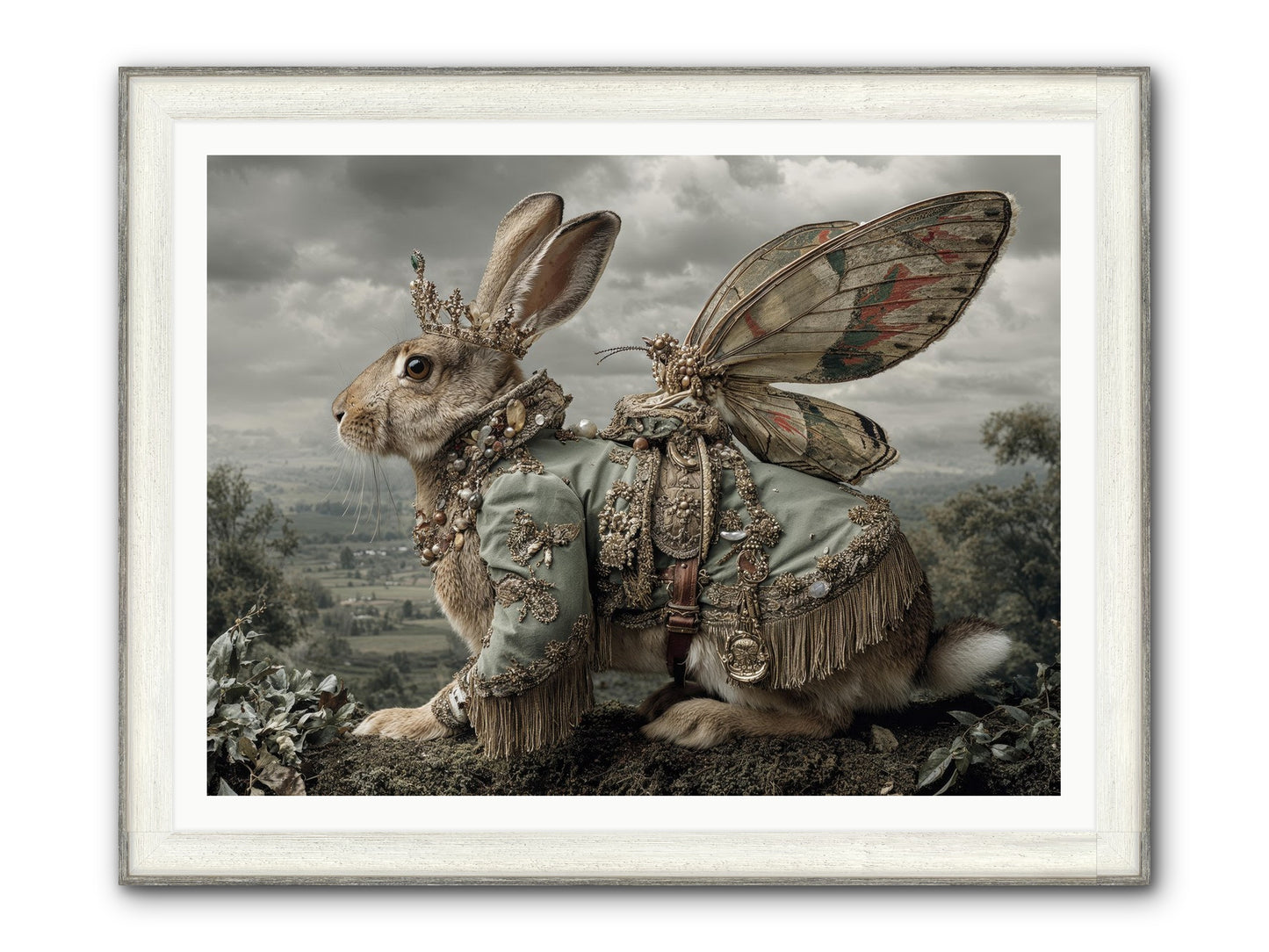 The Last Apricot Market Framed Print - Driftwood White 48x36