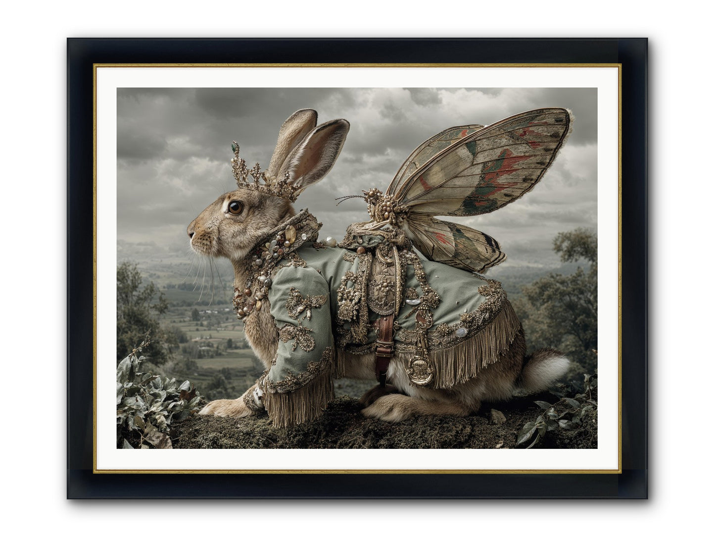 The Last Apricot Market Framed Print - Wide Black w/Gold 48x36