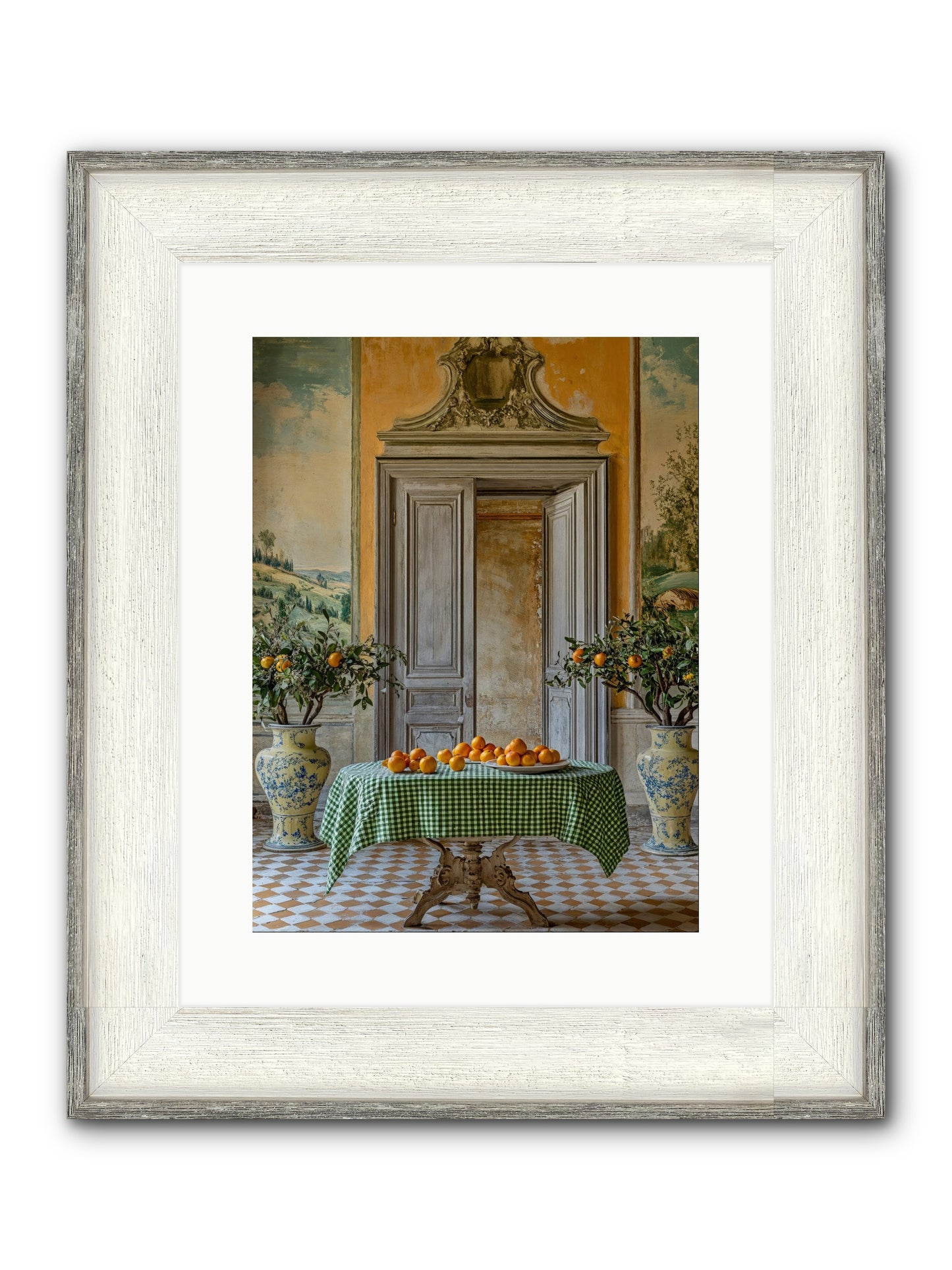 The Last Medici Garden Framed Print - Driftwood White 12x16