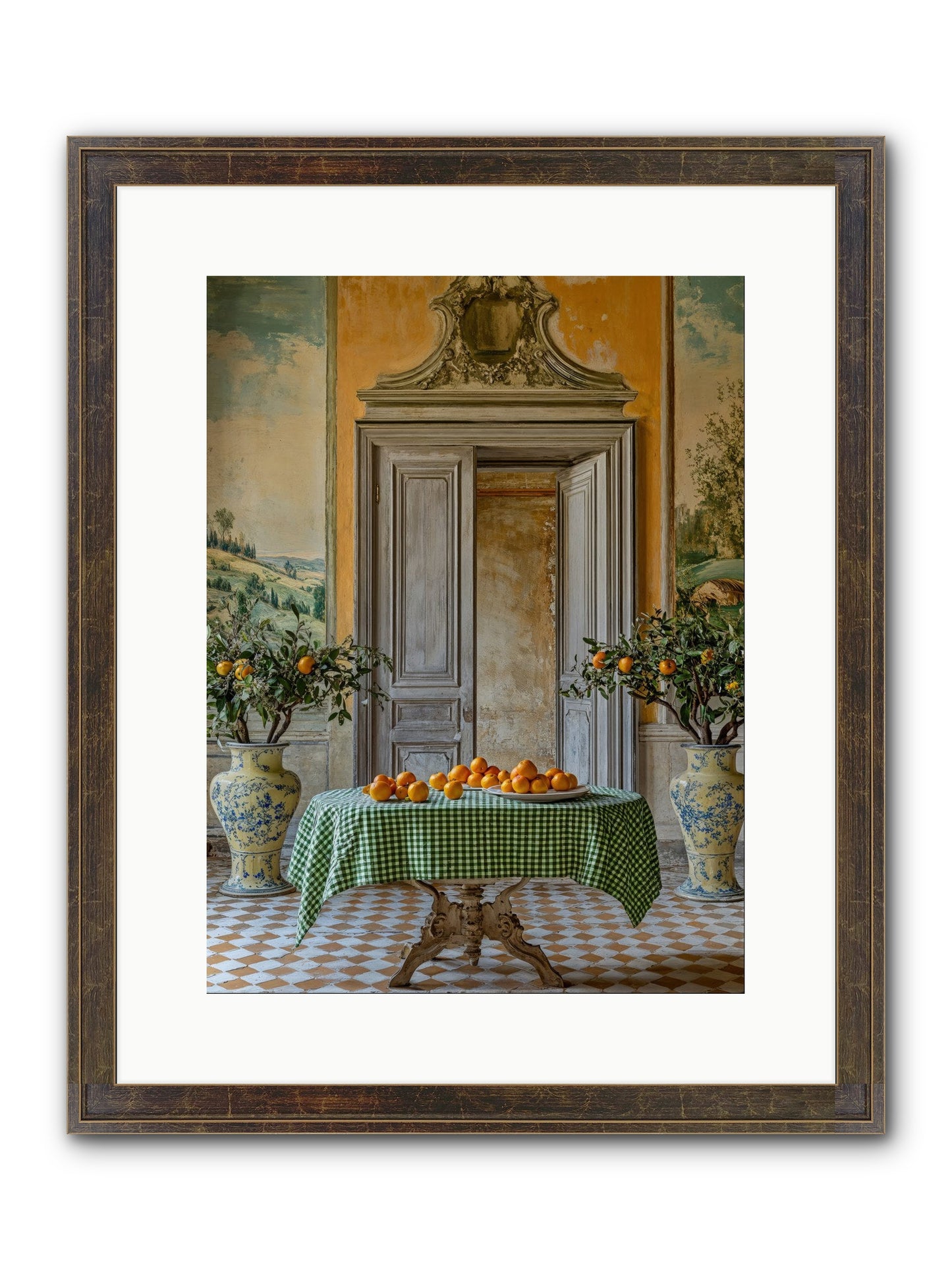 The Last Medici Garden Framed Print - Slimwoods Black/Gold 12x16