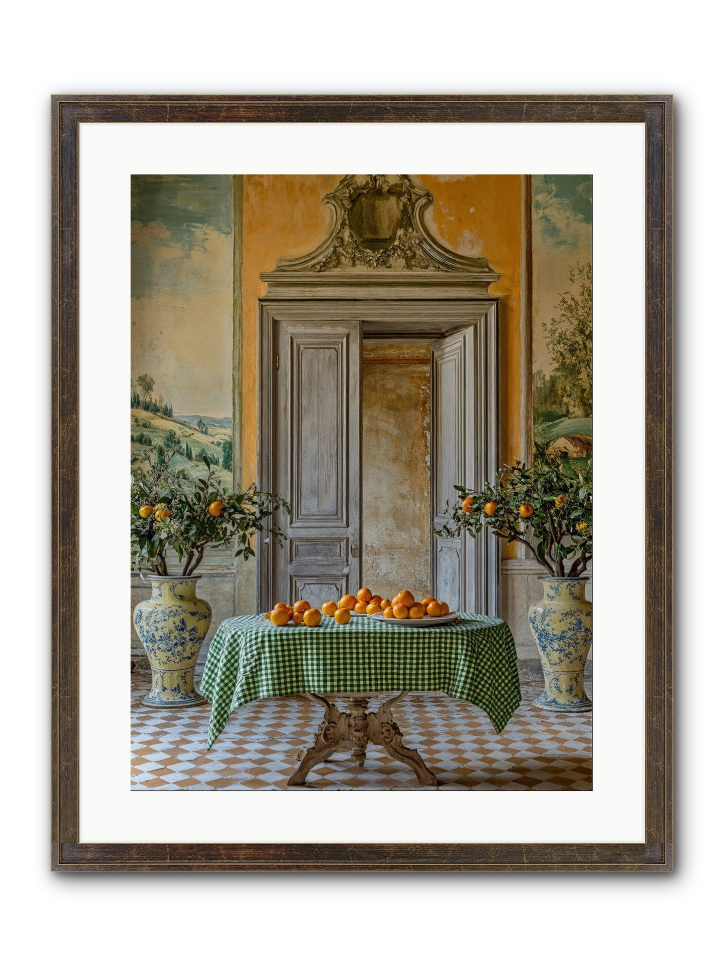 The Last Medici Garden Framed Print - Slimwoods Black/Gold 18x24