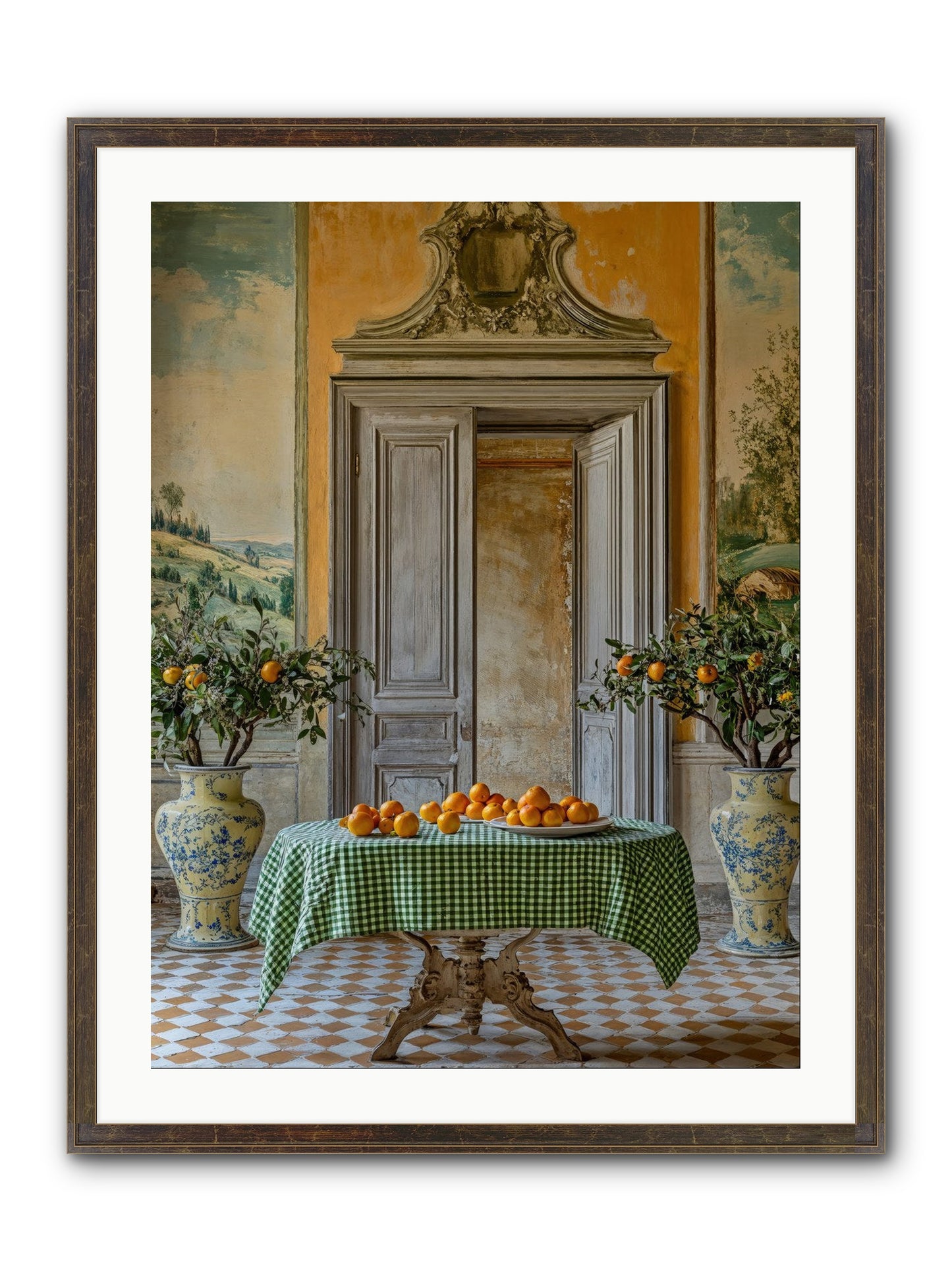 The Last Medici Garden Framed Print - Slimwoods Black/Gold 24x32