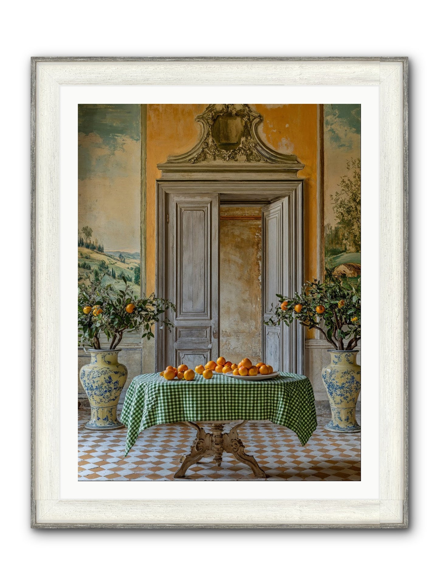 The Last Medici Garden Framed Print - Driftwood White 30x40