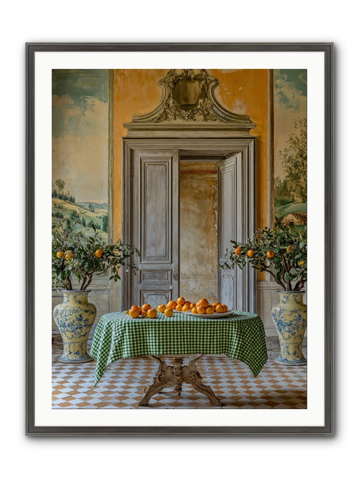 The Last Medici Garden Framed Print - Slimwoods Black/Silver 30x40