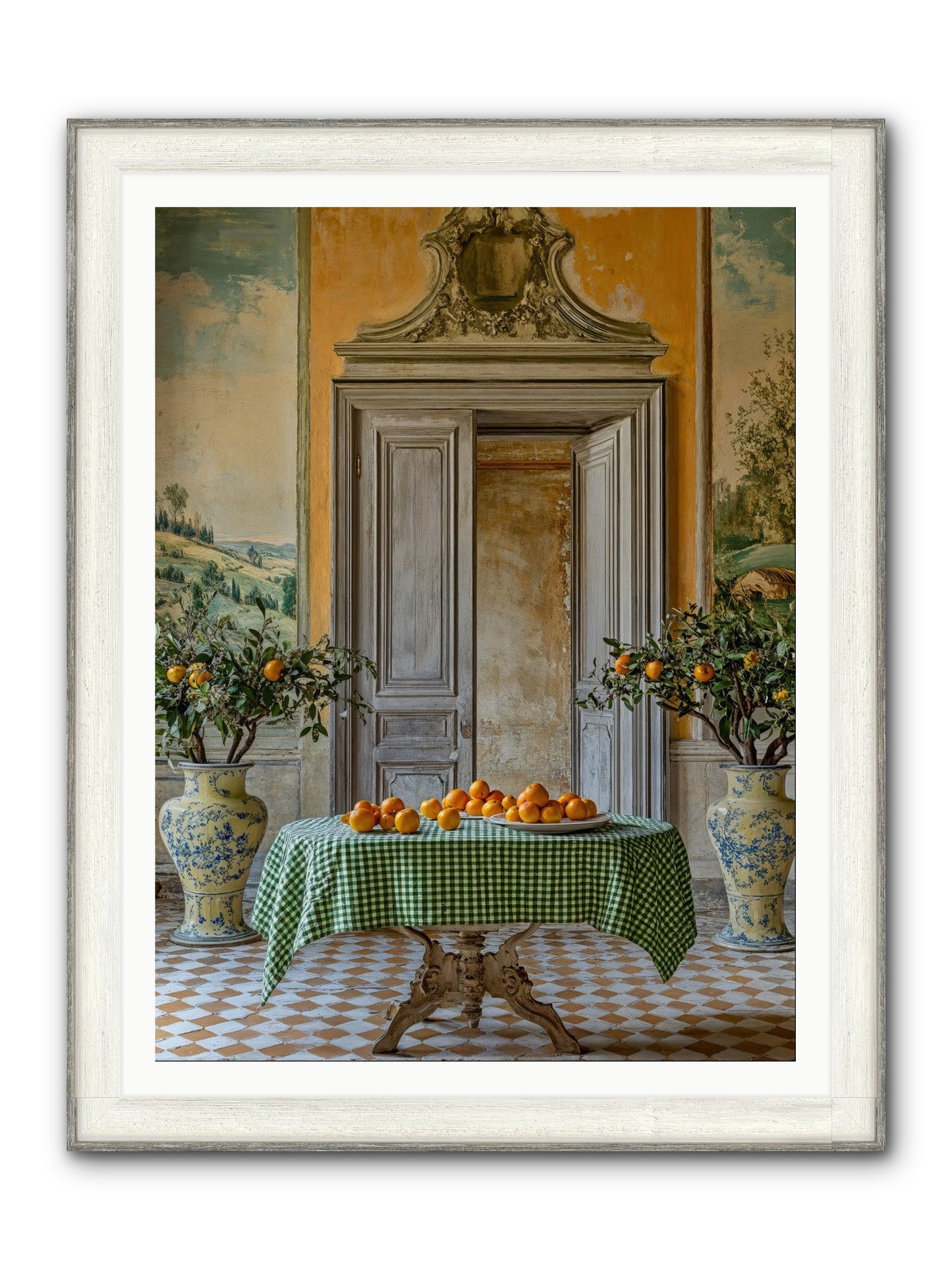 The Last Medici Garden Framed Print - Driftwood White 36x48