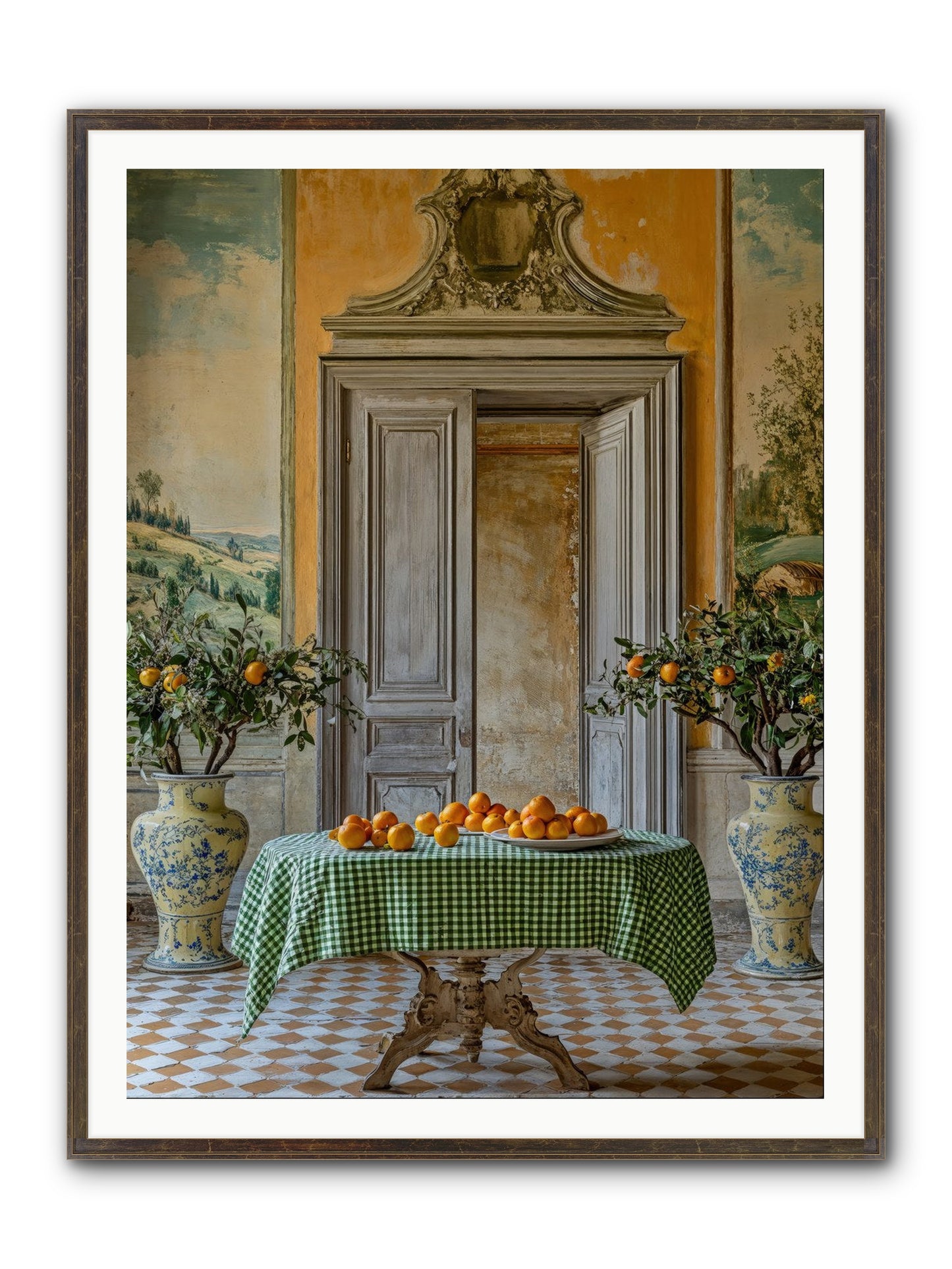 The Last Medici Garden Framed Print - Slimwoods Black/Gold 36x48