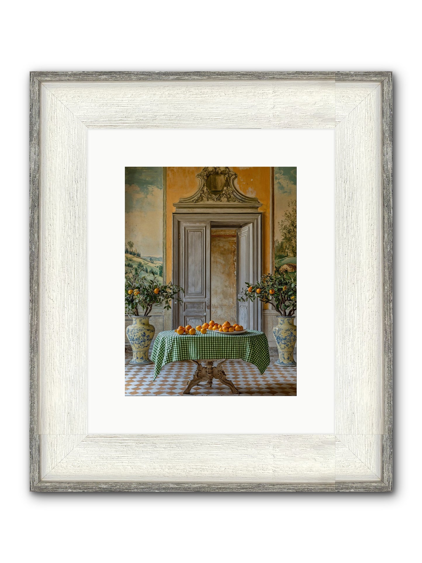 The Last Medici Garden Framed Print - Driftwood White 9x12
