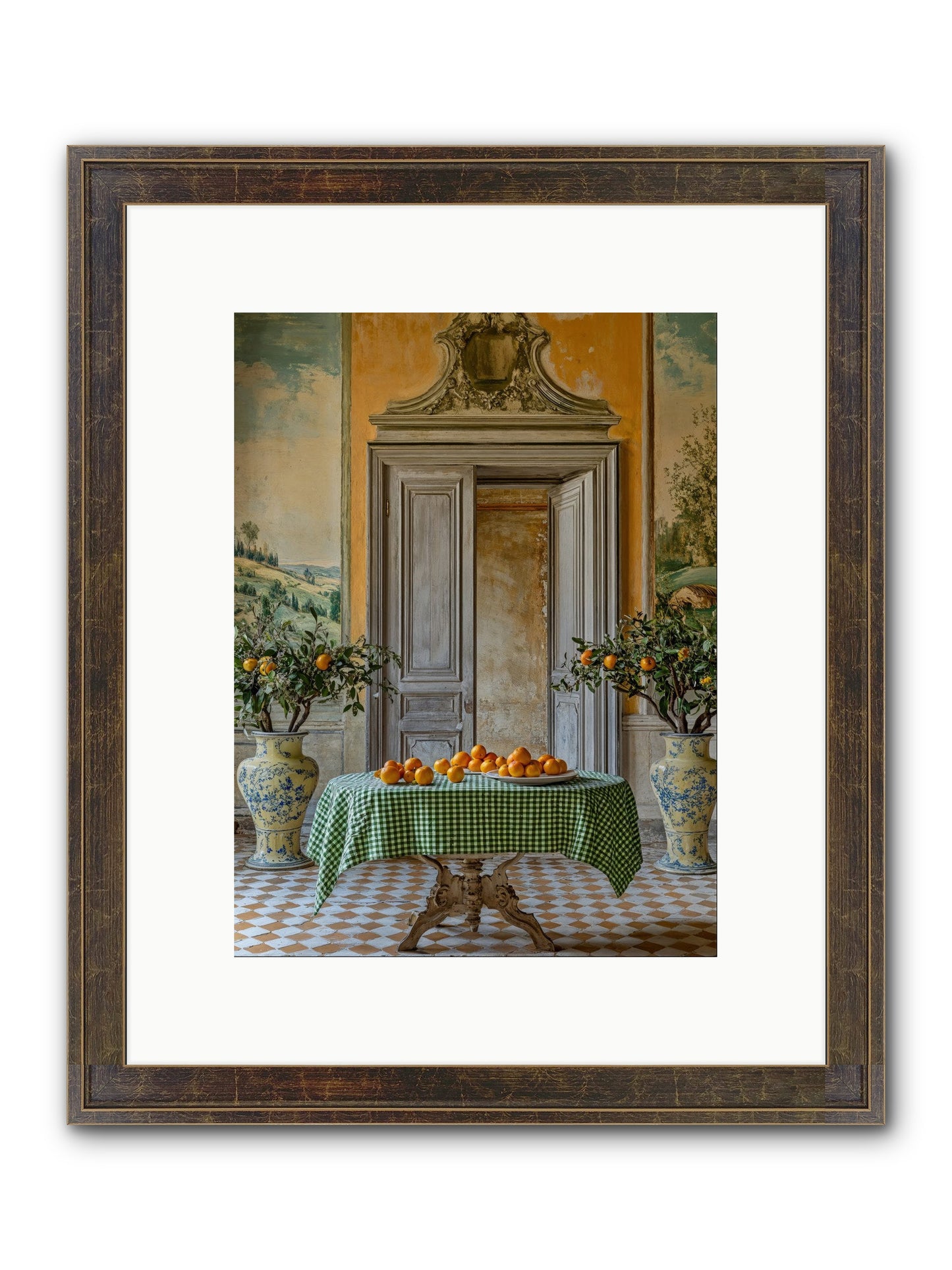 The Last Medici Garden Framed Print - Slimwoods Black/Gold 9x12
