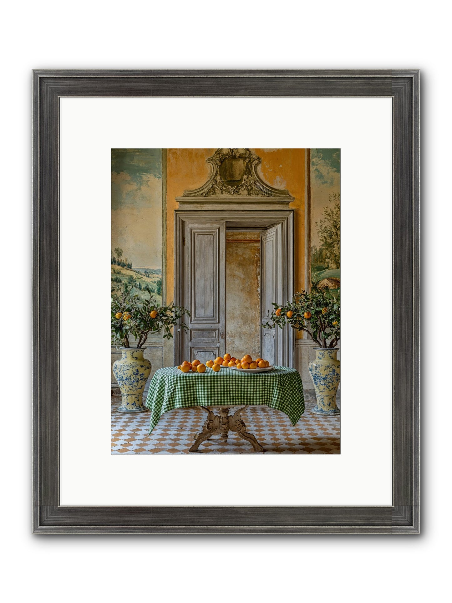 The Last Medici Garden Framed Print - Slimwoods Black/Silver 9x12