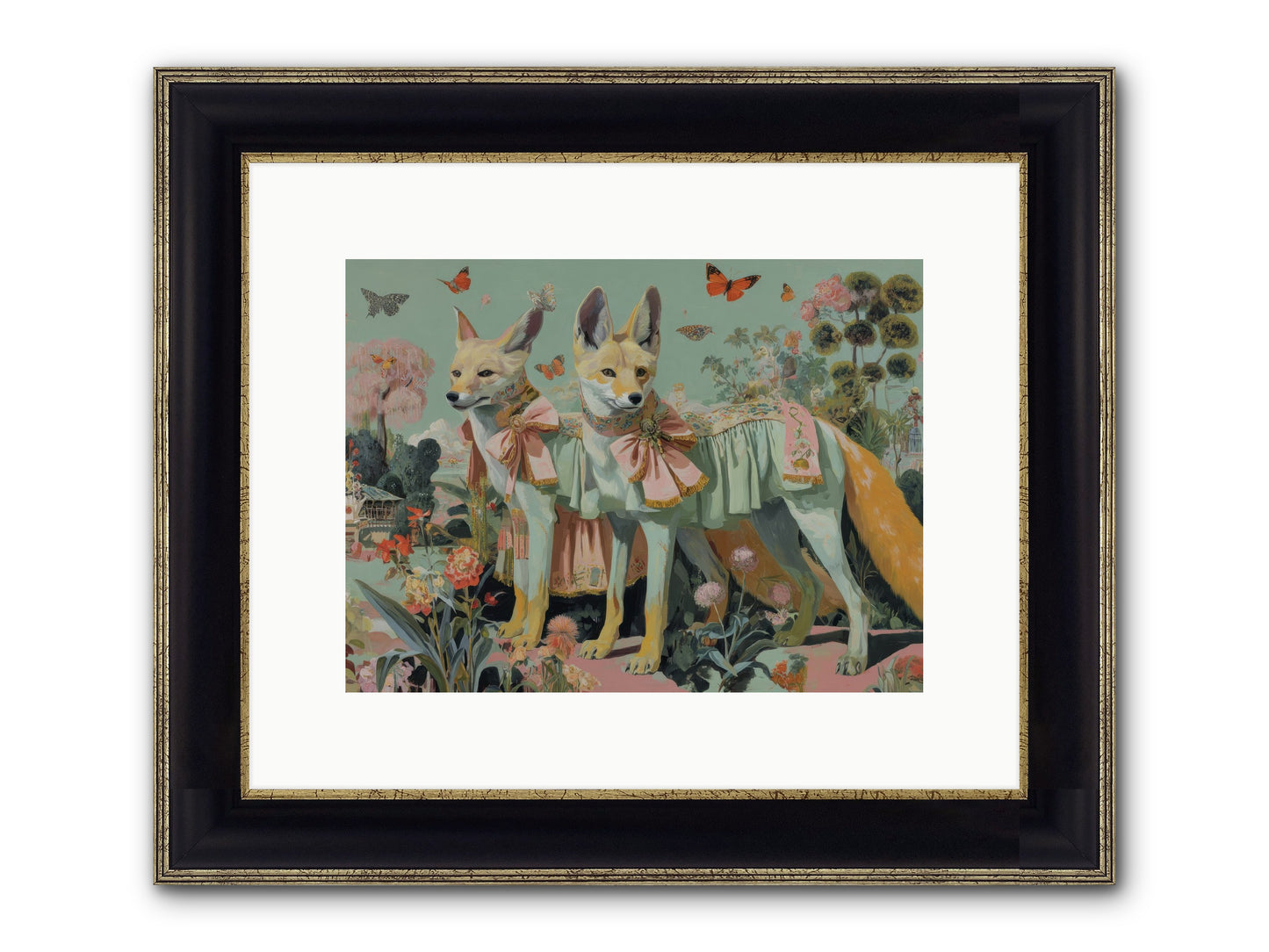 The Last Sparkling Ember Framed Print - Black & Gold 12x9