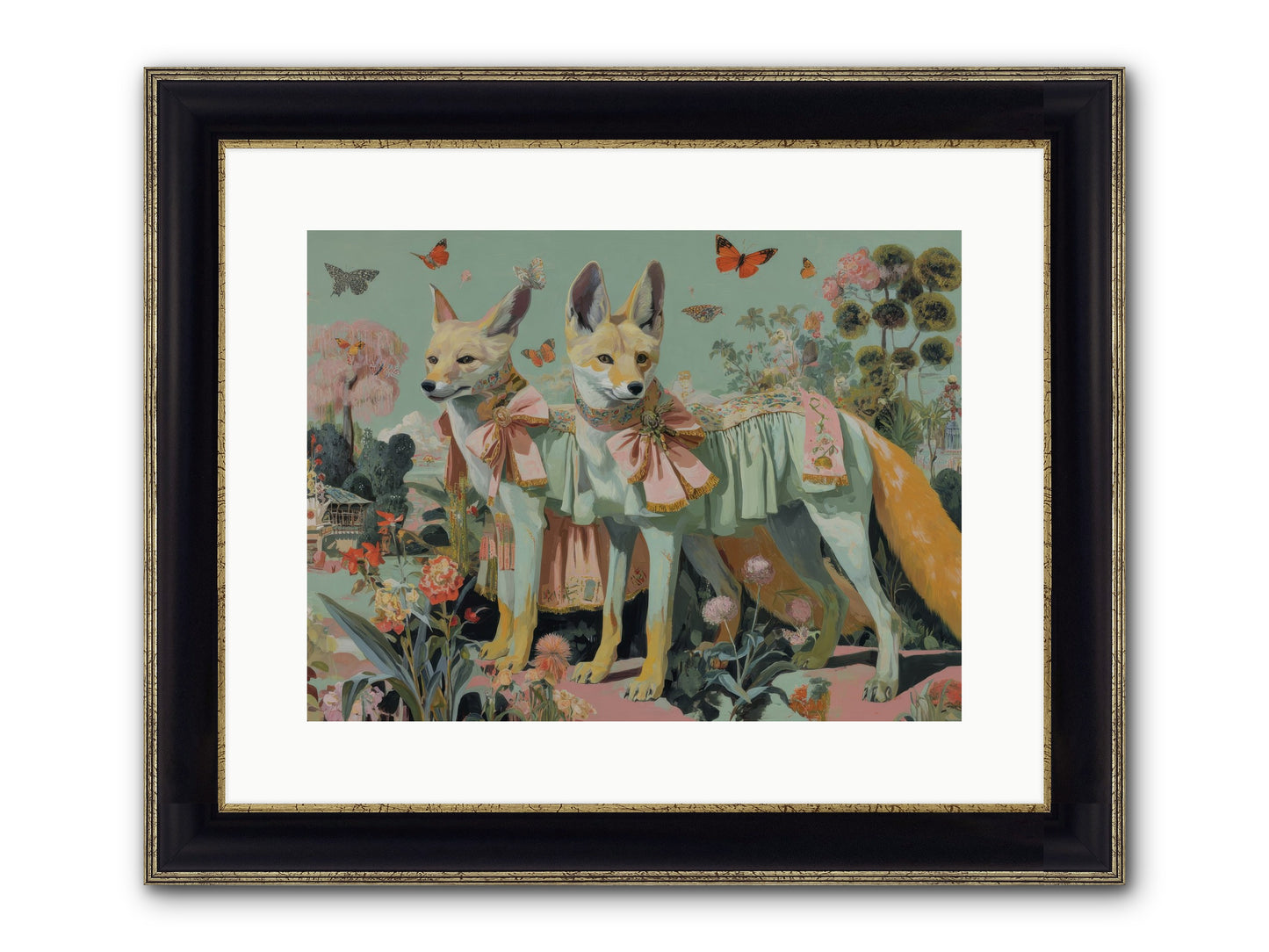 The Last Sparkling Ember Framed Print - Black & Gold 16x12