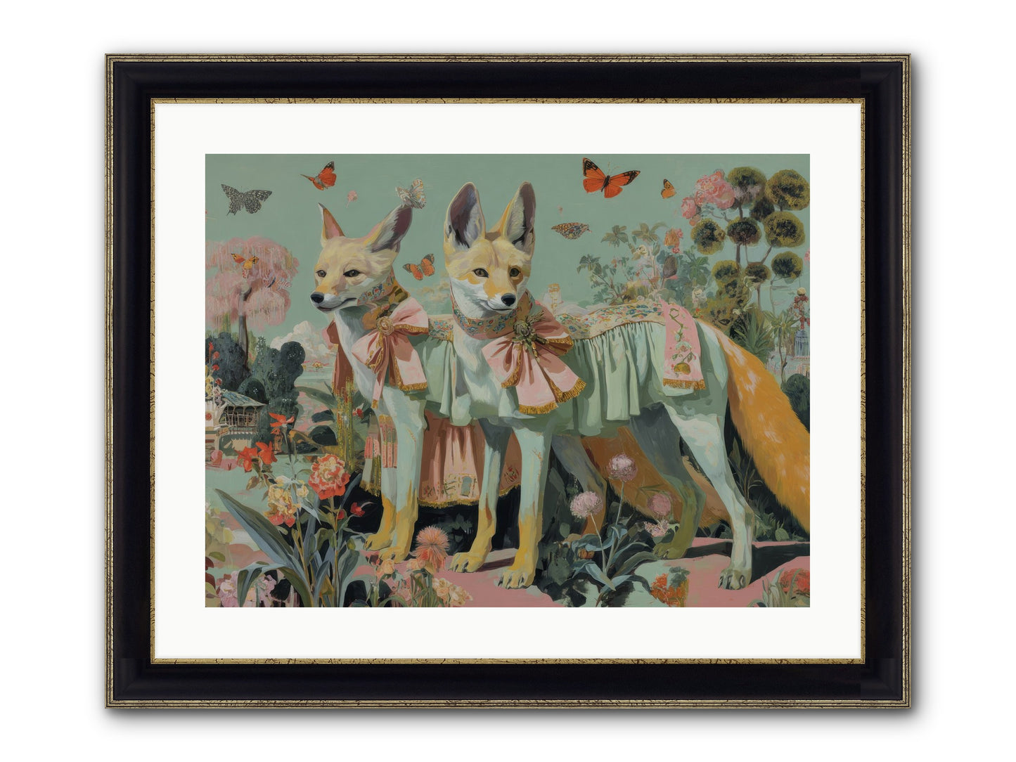 The Last Sparkling Ember Framed Print - Black & Gold 24x18