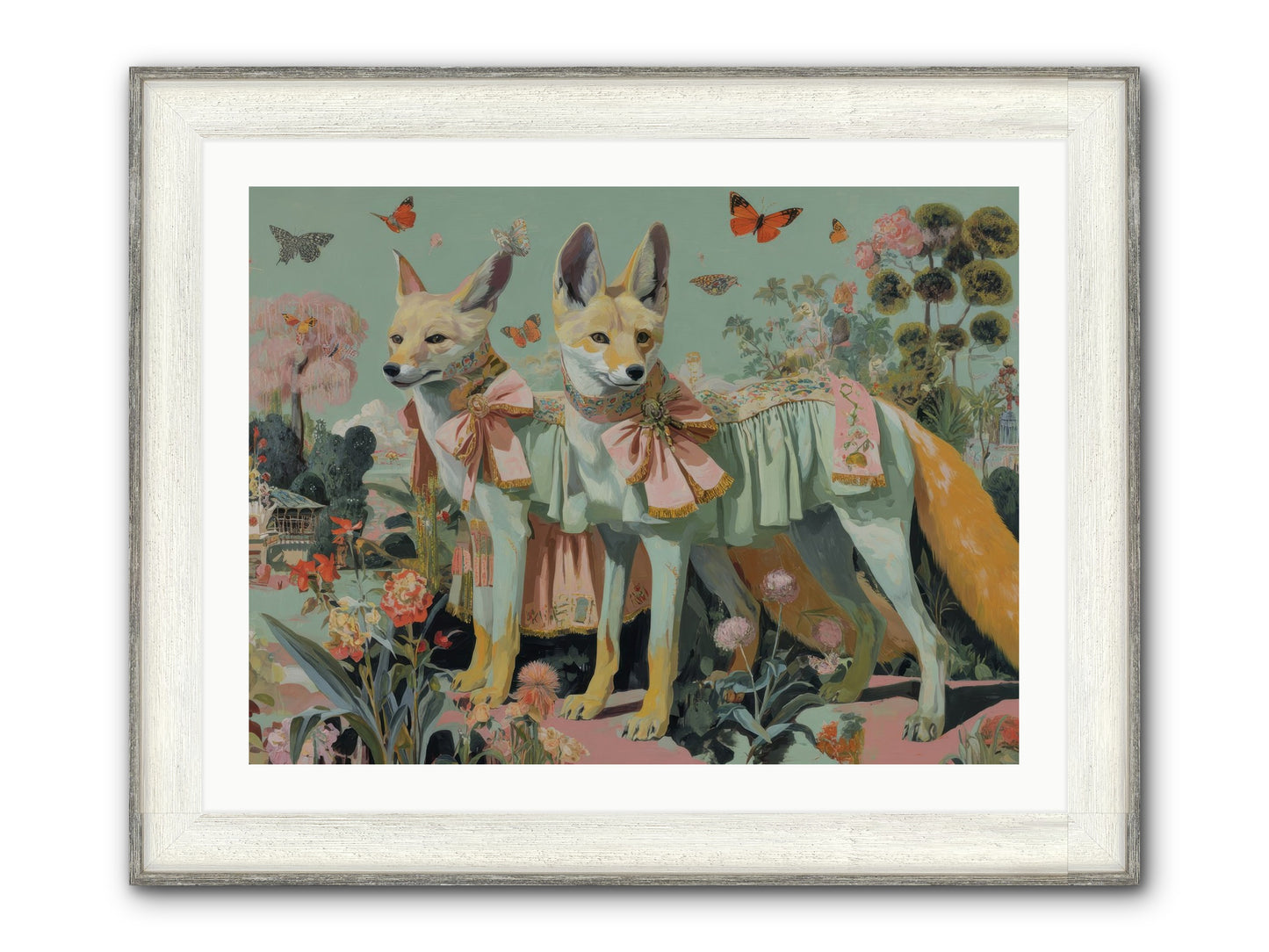The Last Sparkling Ember Framed Print - Driftwood White 32x24