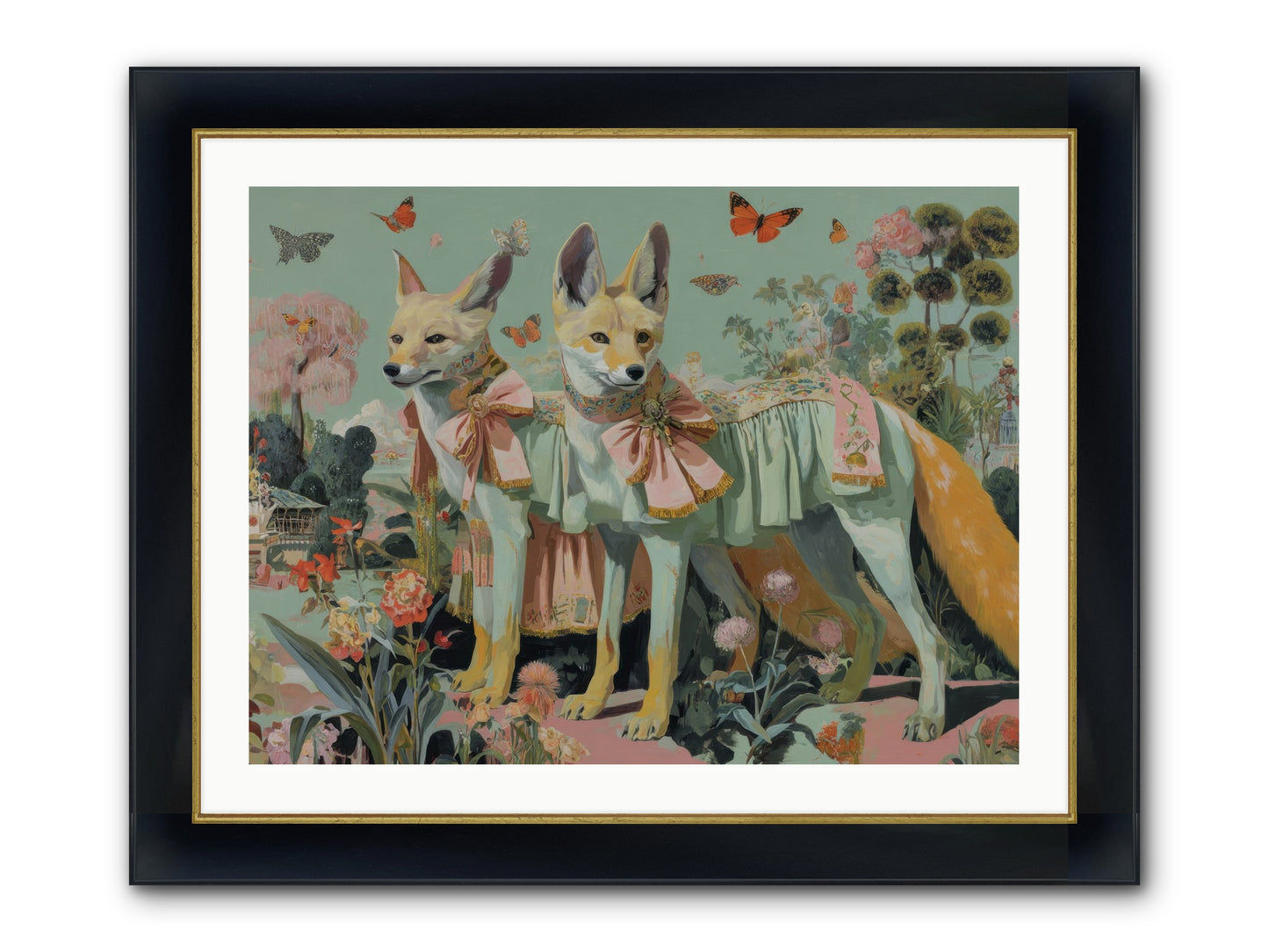 The Last Sparkling Ember Framed Print - Wide Black w/Gold 32x24