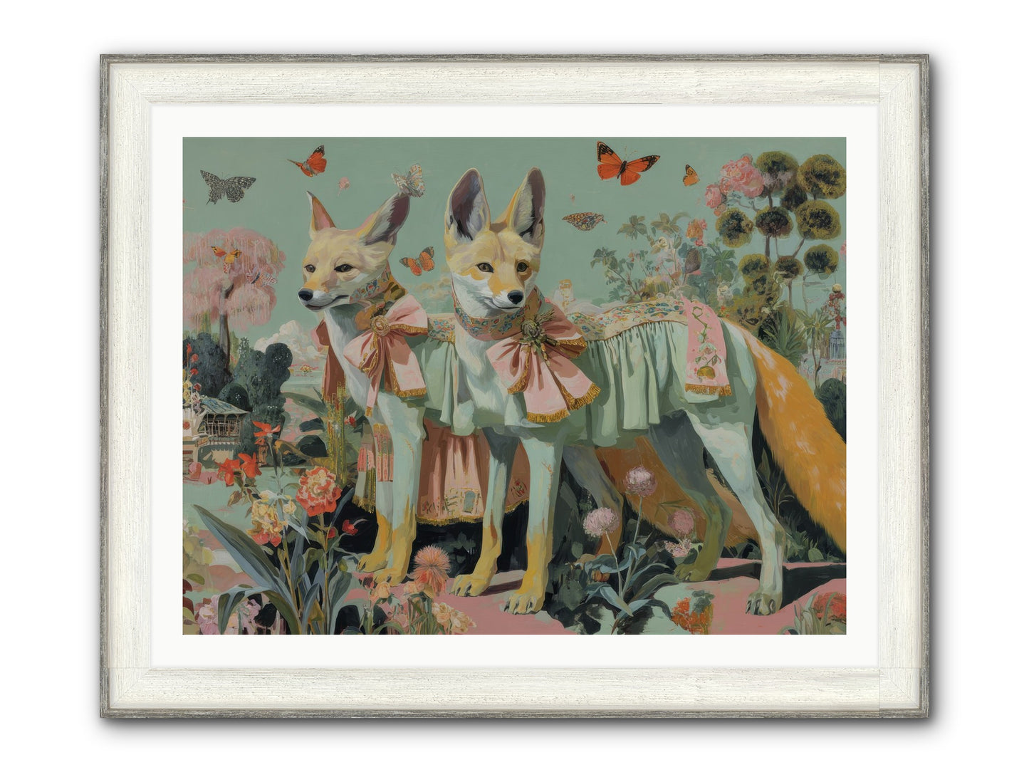 The Last Sparkling Ember Framed Print - Driftwood White 40x30