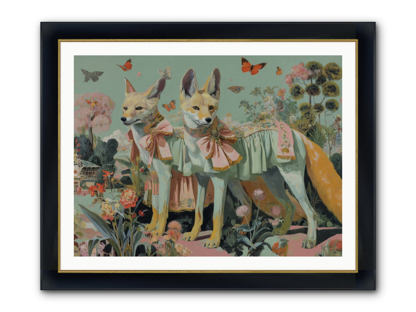 The Last Sparkling Ember Framed Print - Wide Black w/Gold 40x30