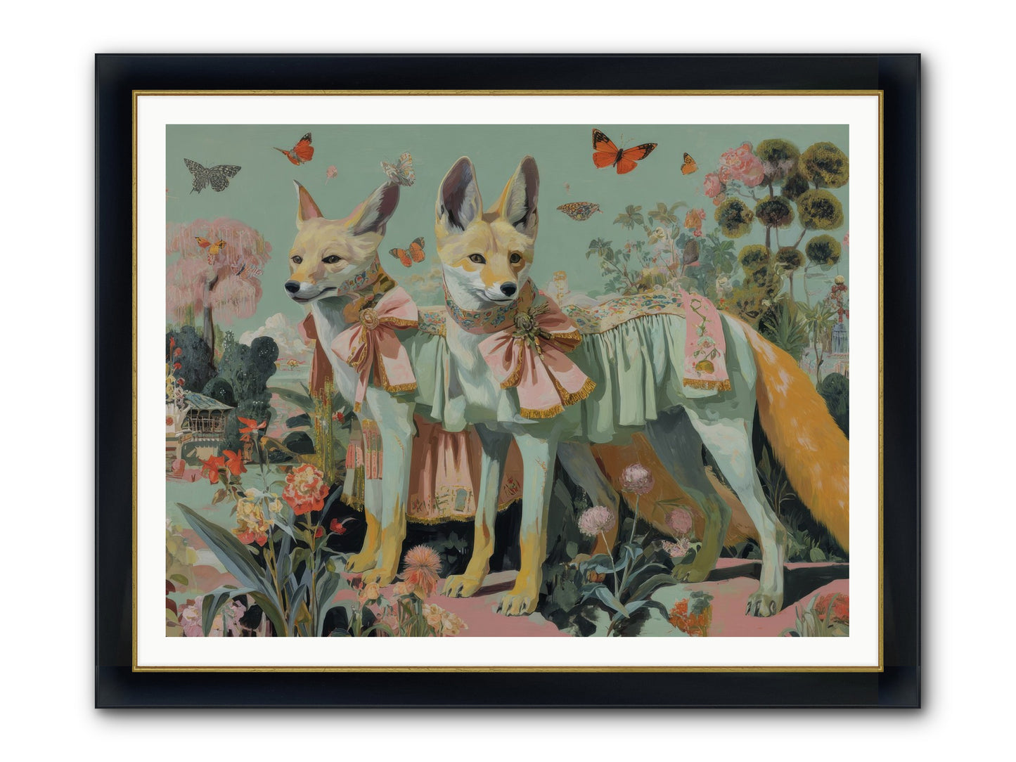 The Last Sparkling Ember Framed Print - Wide Black w/Gold 48x36