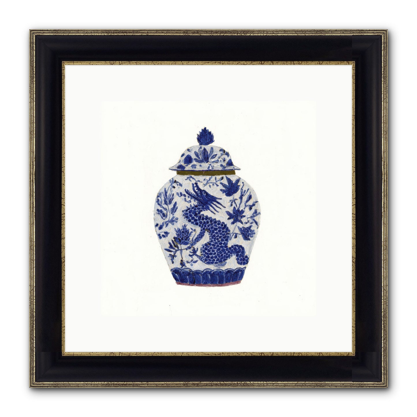 The Lavender Ledger Framed Print - Black & Gold 12x12