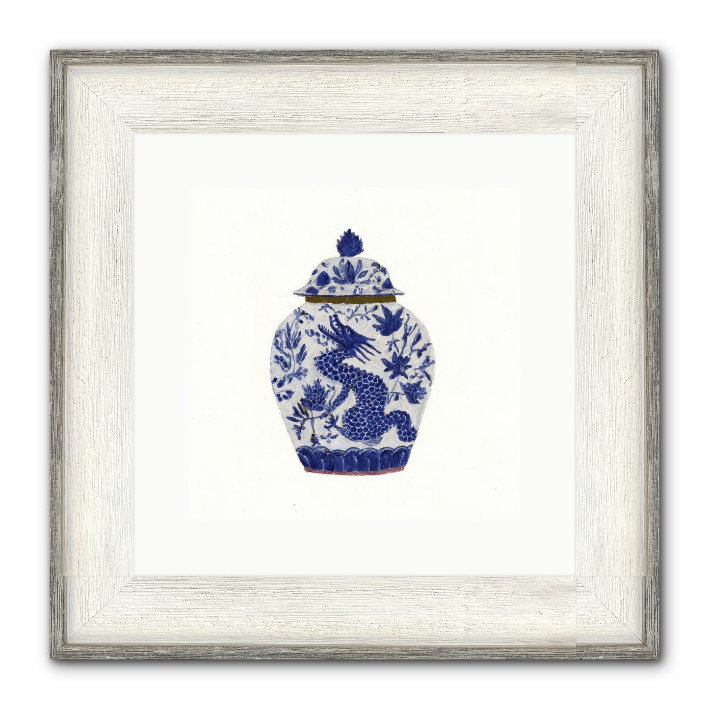 The Lavender Ledger Framed Print - Driftwood White 12x12