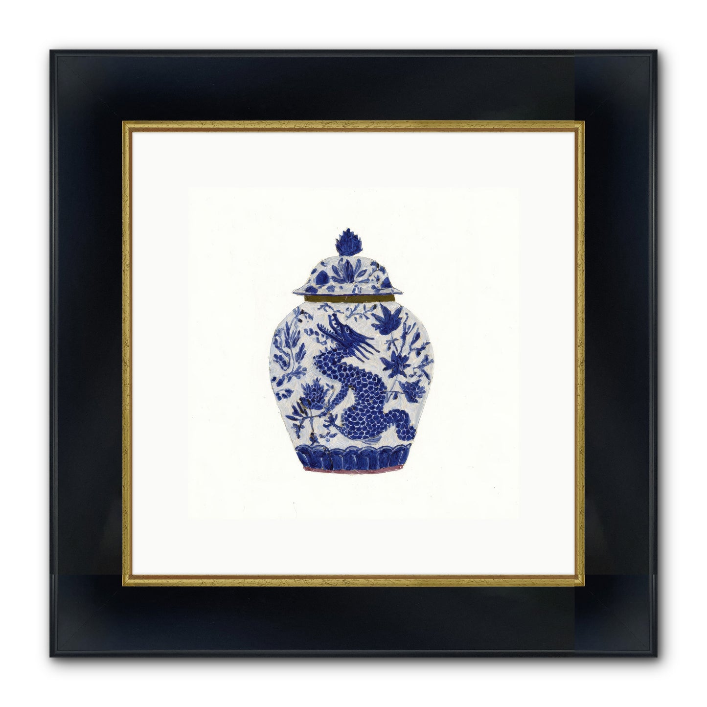The Lavender Ledger Framed Print - Wide Black w/Gold 12x12