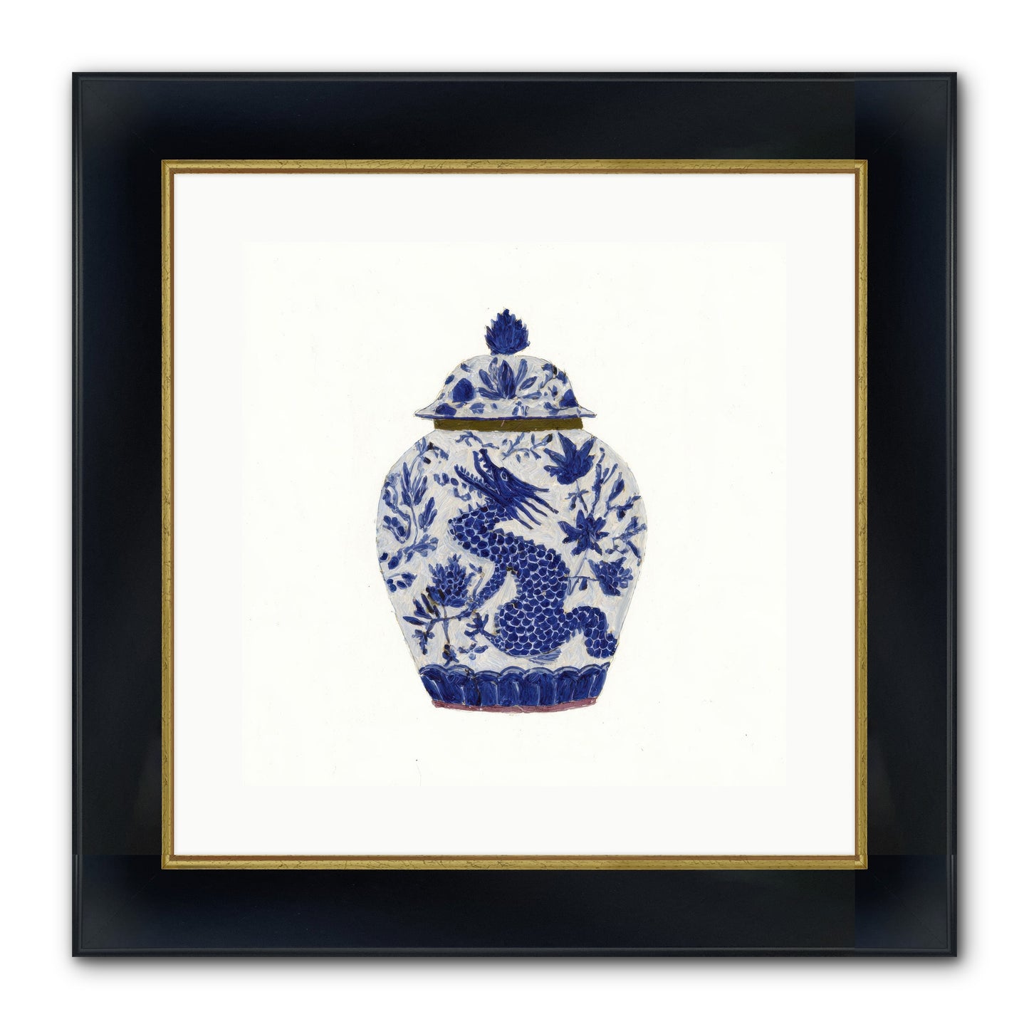 The Lavender Ledger Framed Print - Wide Black w/Gold 16x16