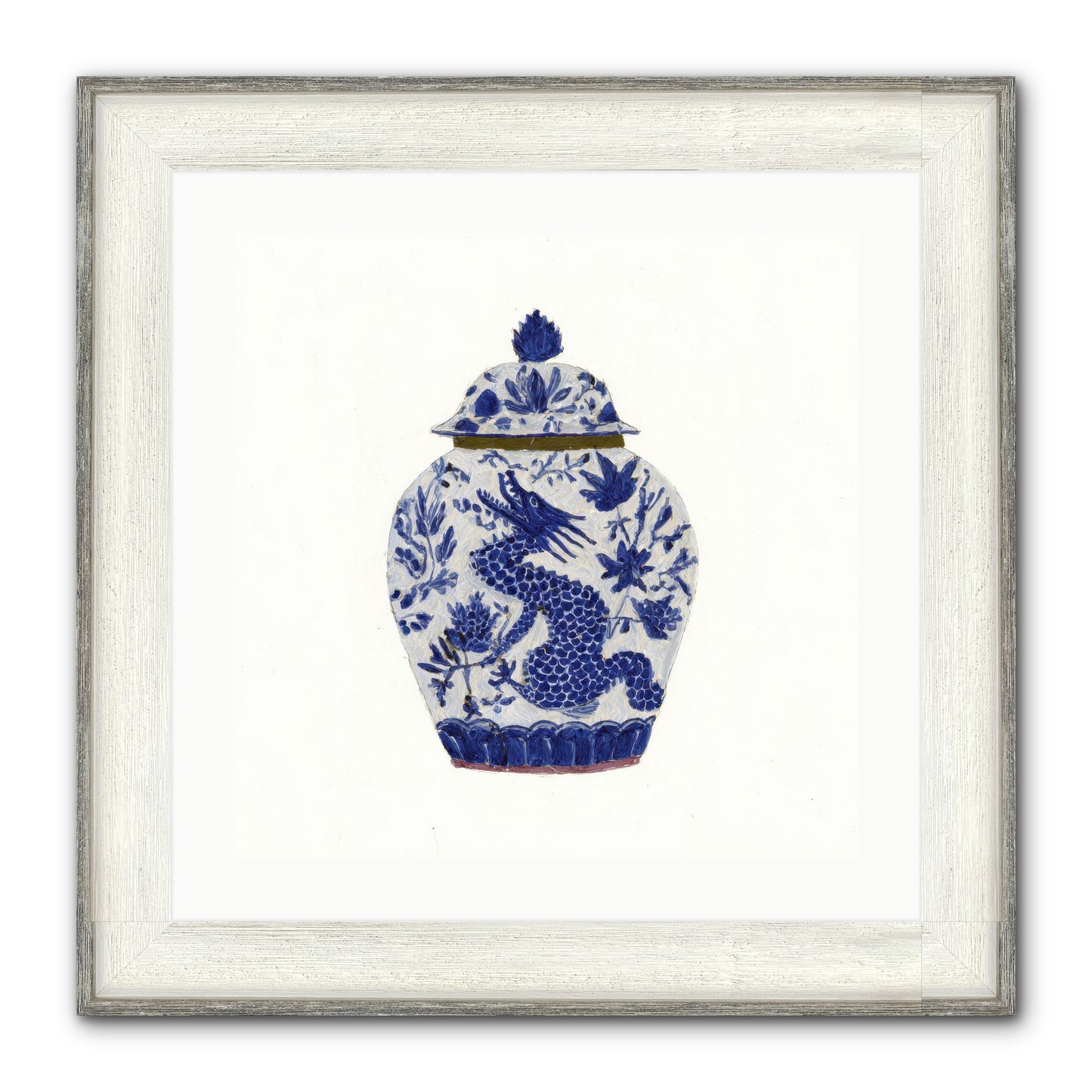 The Lavender Ledger Framed Print - Driftwood White 20x20