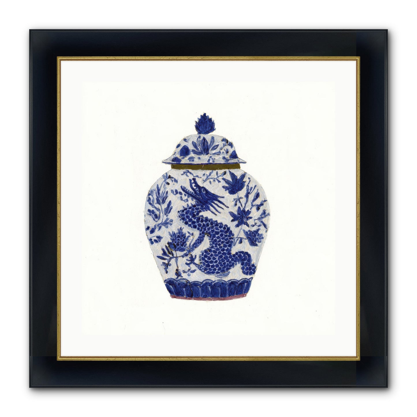 The Lavender Ledger Framed Print - Wide Black w/Gold 24x24