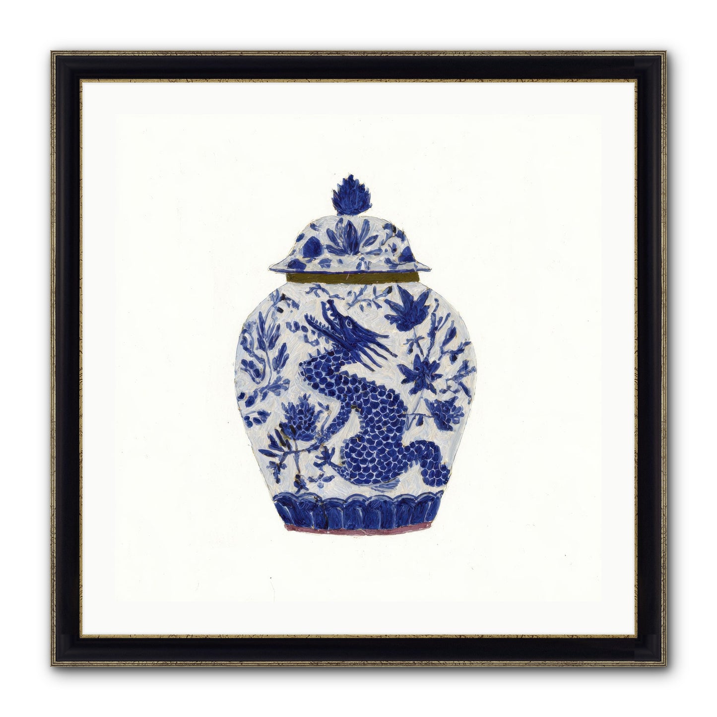 The Lavender Ledger Framed Print - Black & Gold 30x30